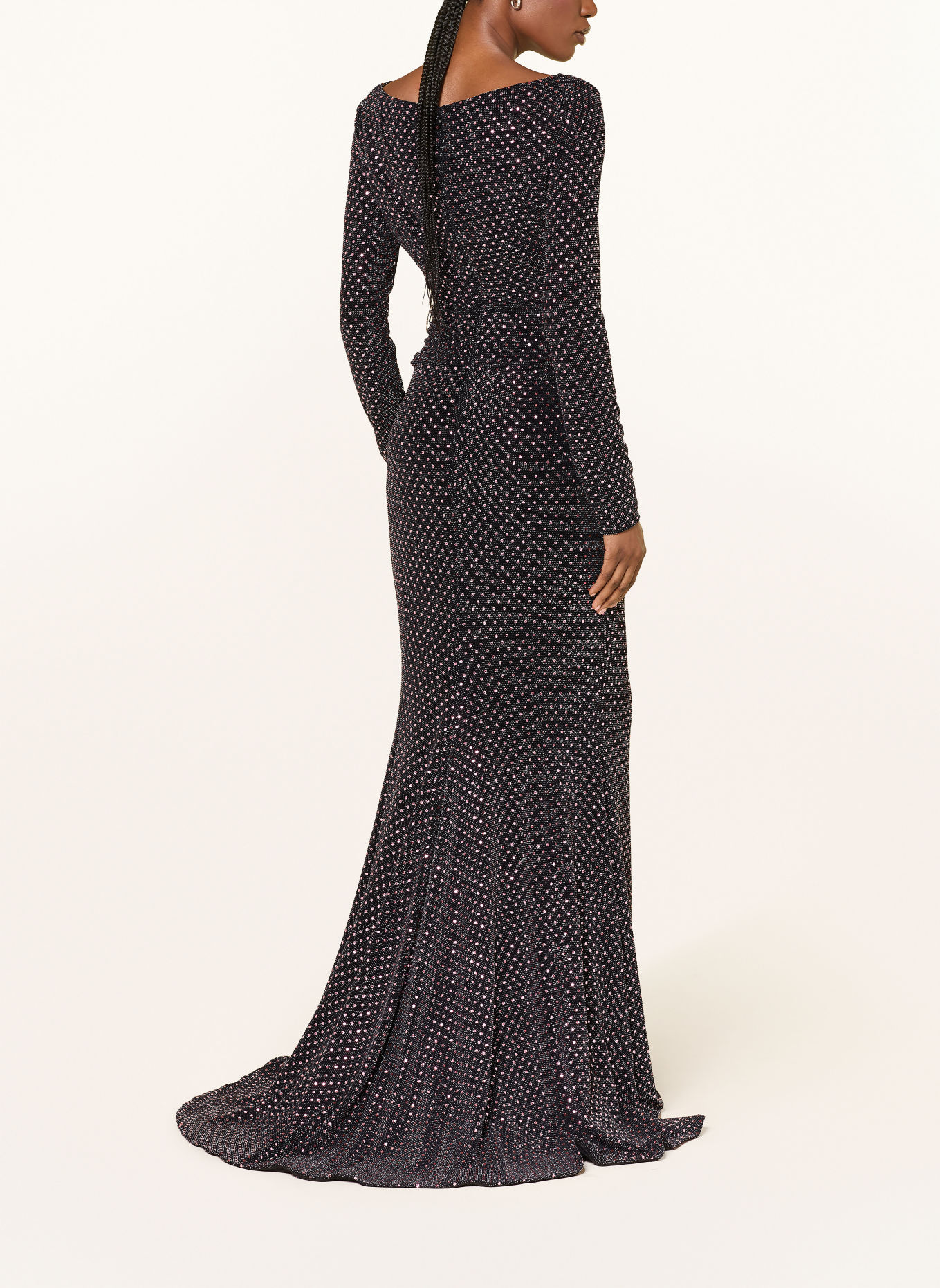 TALBOT RUNHOF Abendkleid mit Glitzergarn und Schmucksteinen: 300 ROSE