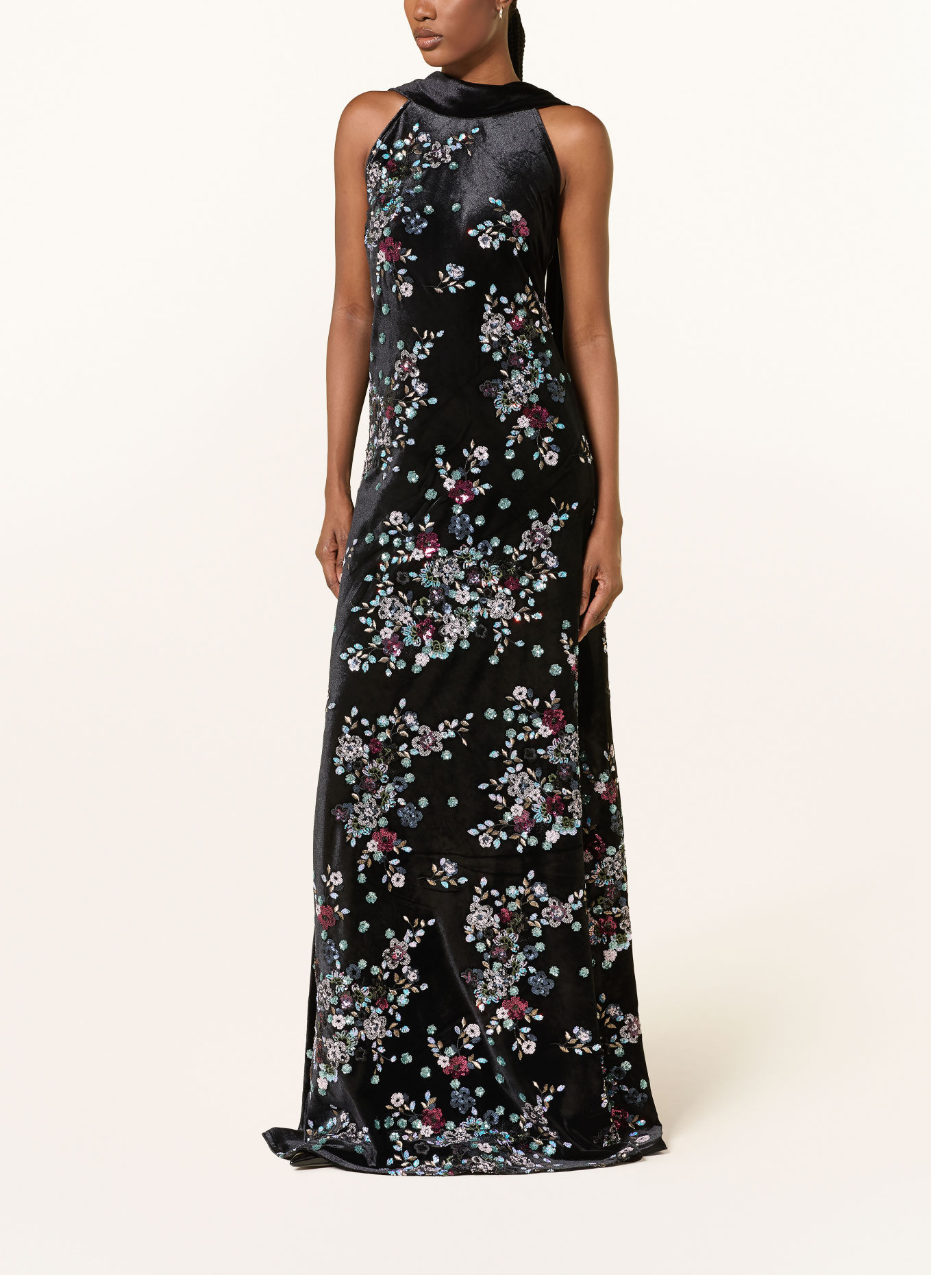 TALBOT RUNHOF Abendkleid mit Pailletten: 999 BLACK