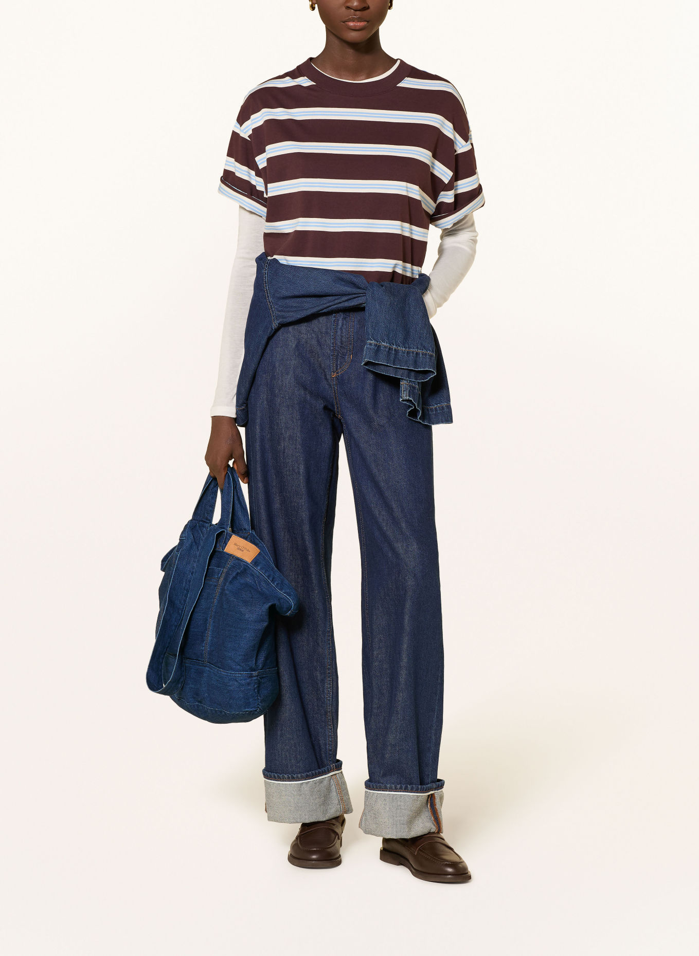 Marc O'Polo DENIM Shopper MEDIUM: BLÅ