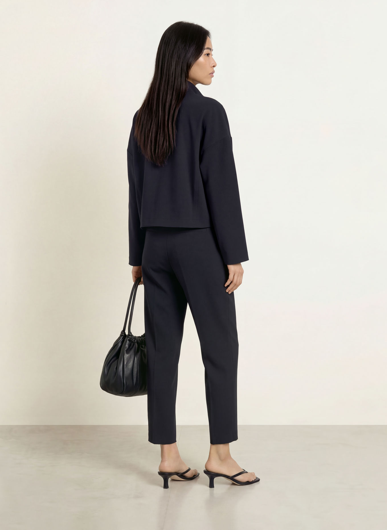 someday CATSBY 7/8-length trousers: DARK BLUE