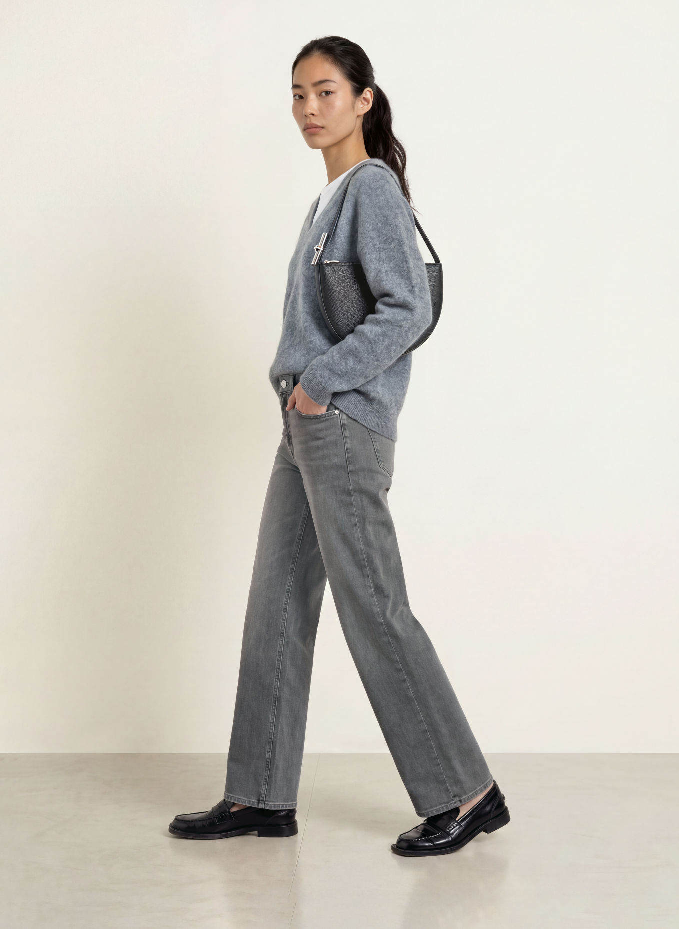 someday Wide-Leg jeans CELLMA ICONIC: 80014 mid stone grey
