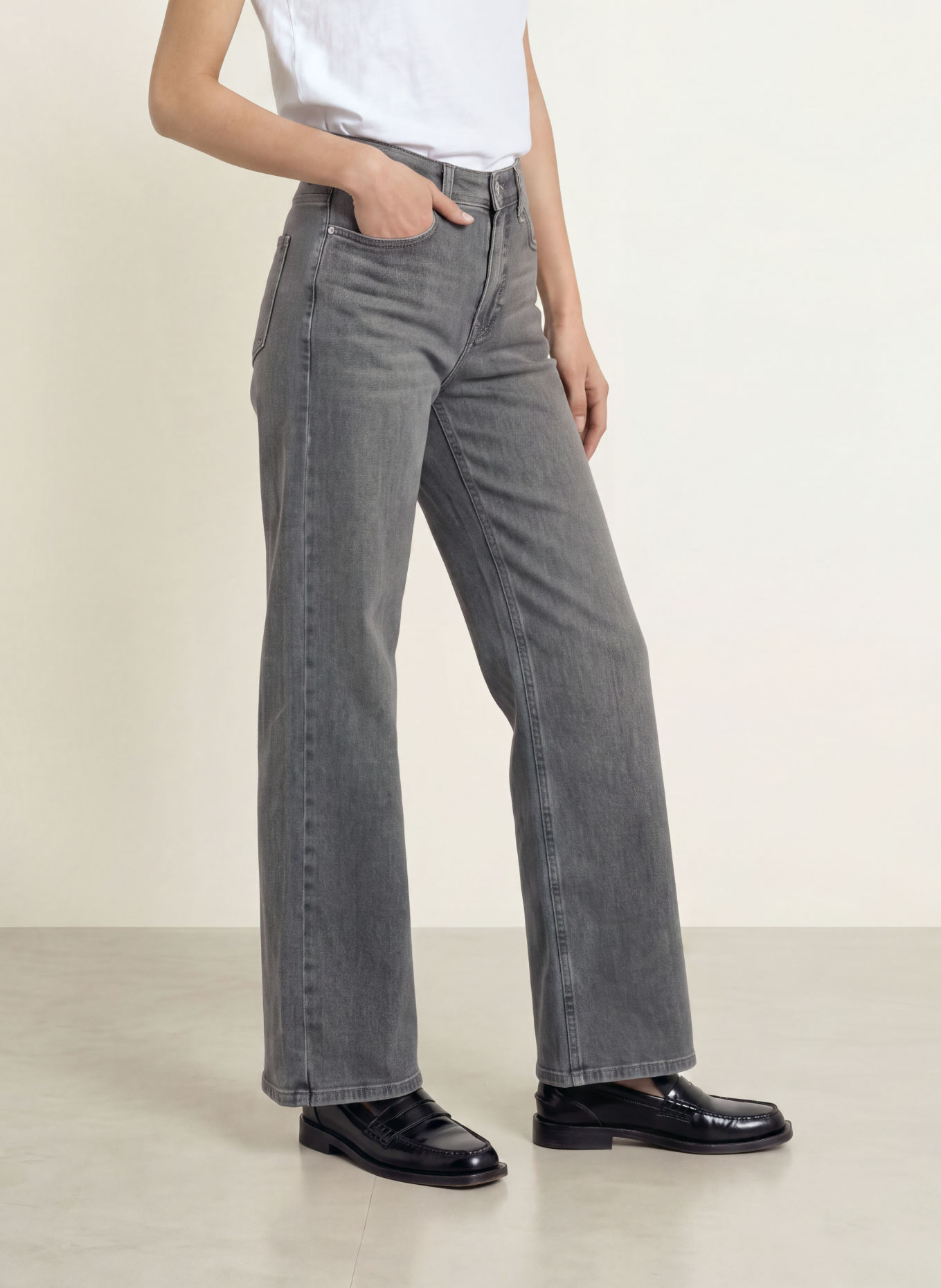 someday Wide-Leg jeans CELLMA ICONIC: 80014 mid stone grey
