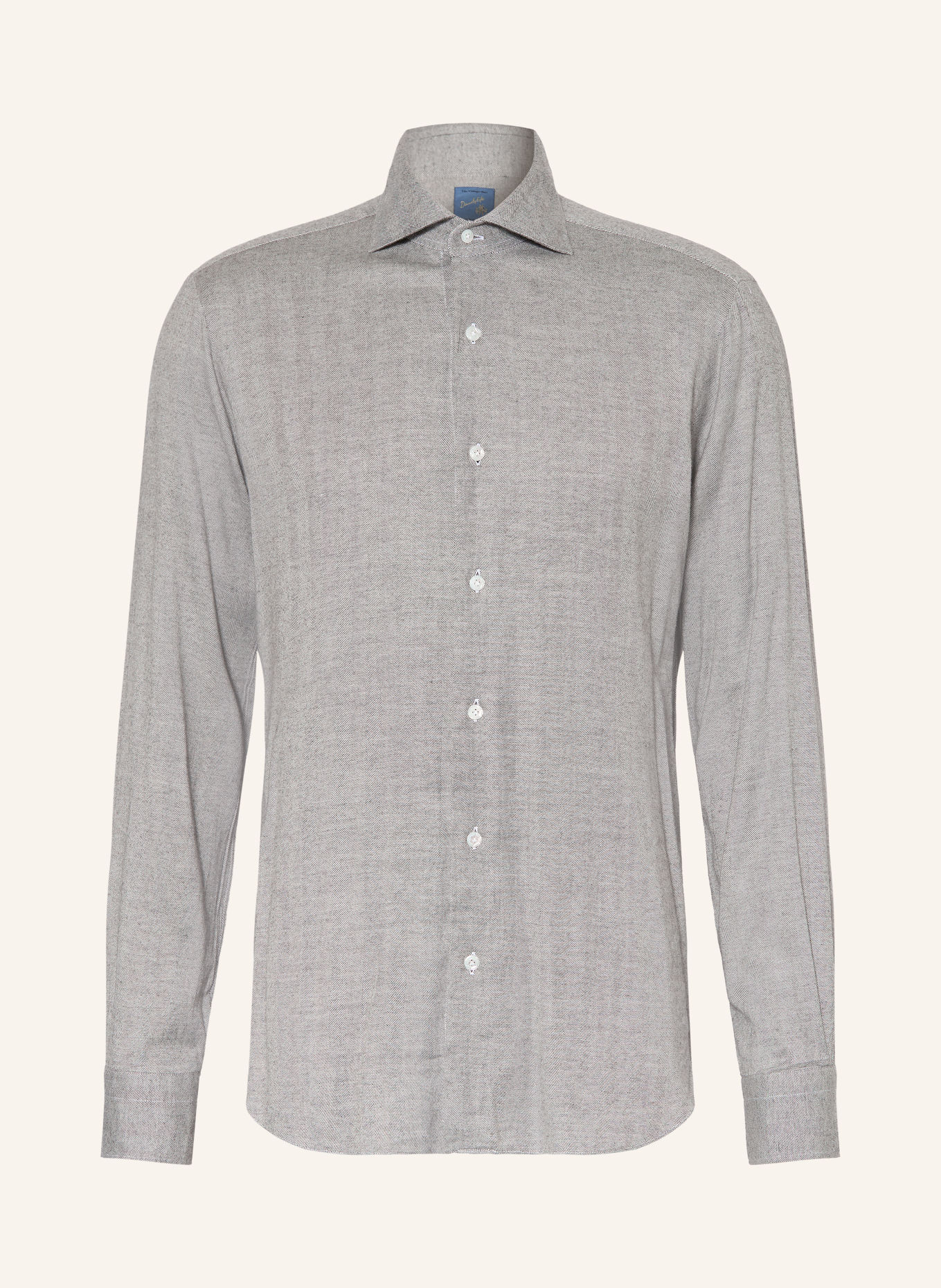 BARBA NAPOLI Overhemd, slim fit: GRIJS