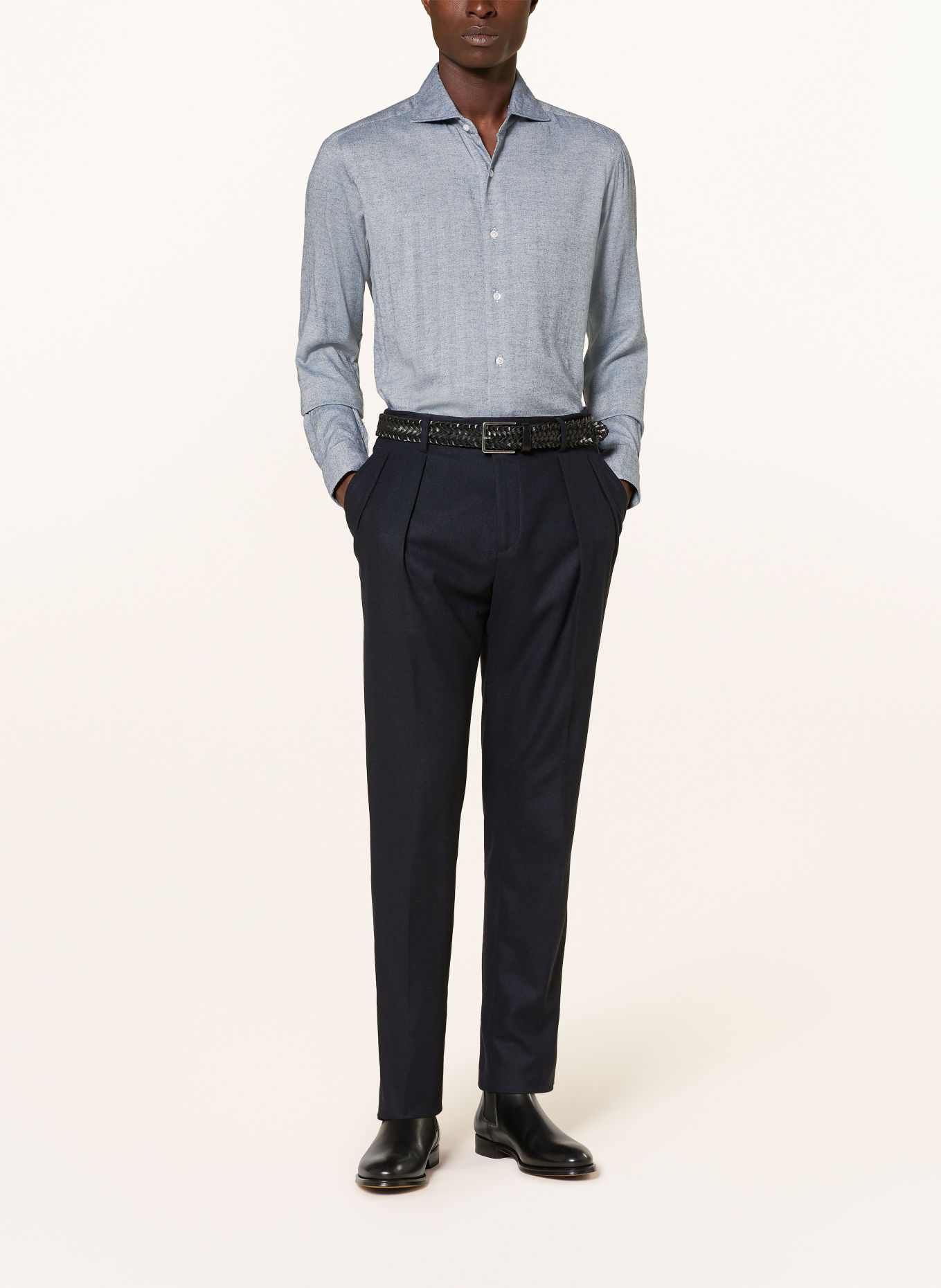 BARBA NAPOLI Hemd Slim Fit: DUNKELBLAU