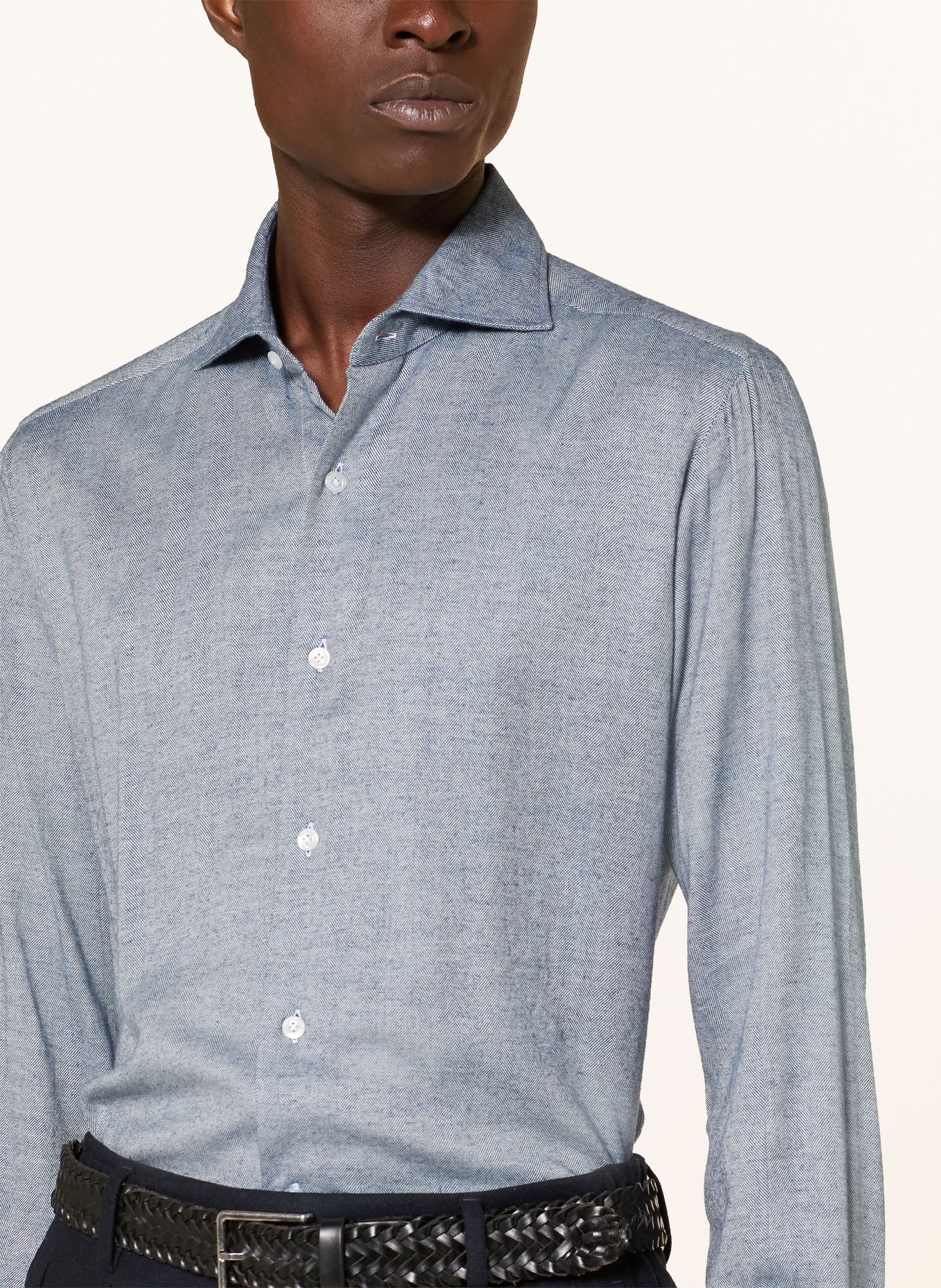 BARBA NAPOLI Hemd Slim Fit: DUNKELBLAU
