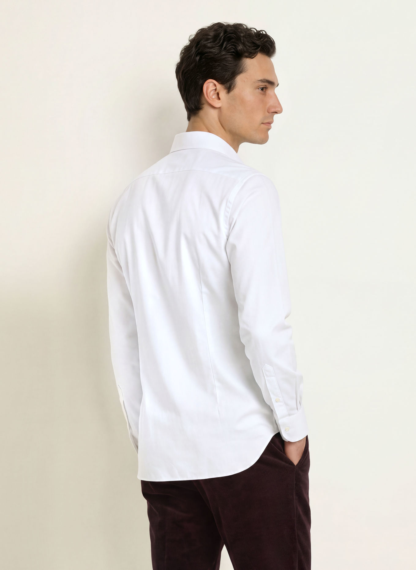 BARBA NAPOLI Overhemd, slim fit: WIT