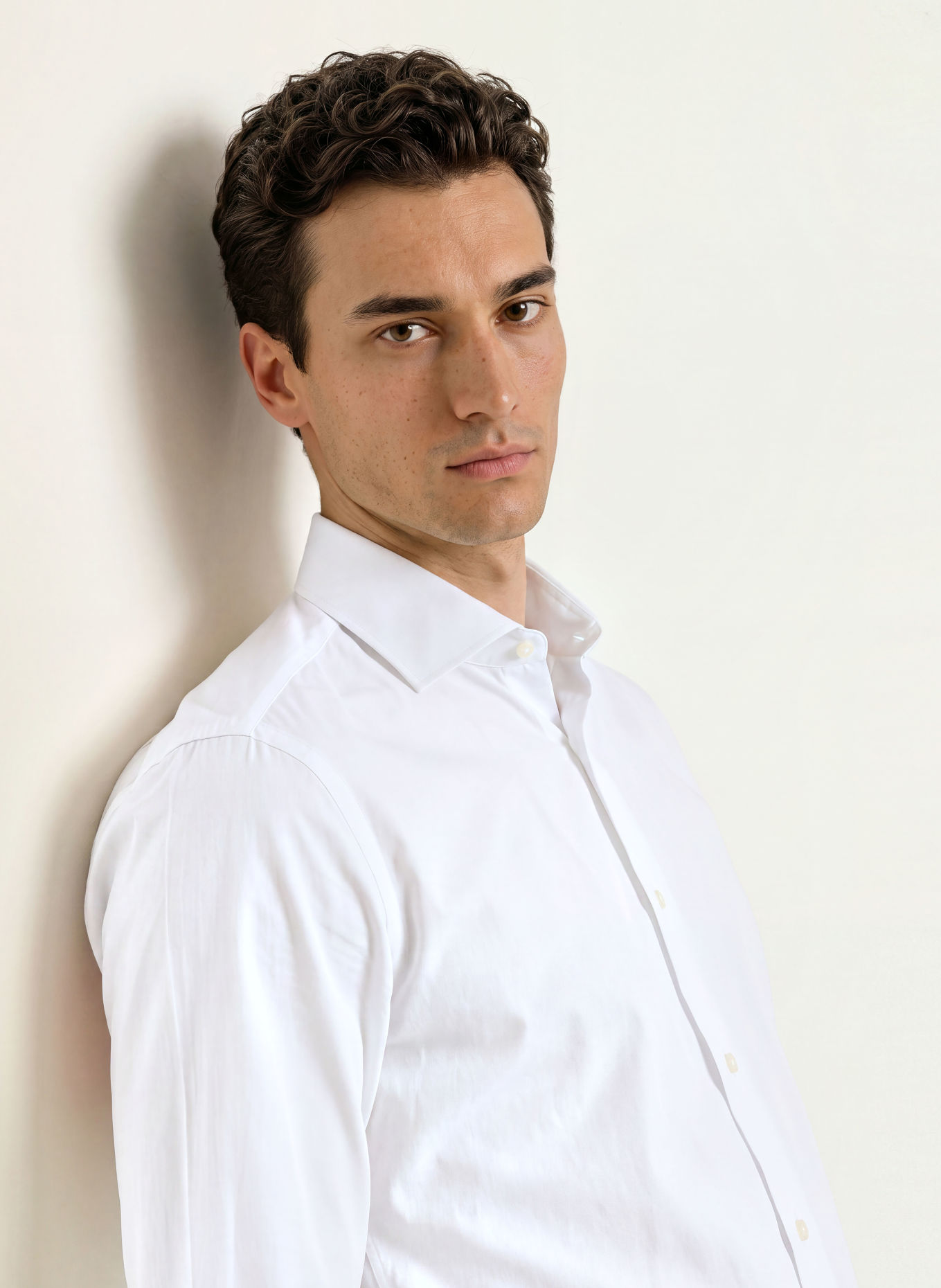 BARBA NAPOLI Overhemd, slim fit: WIT