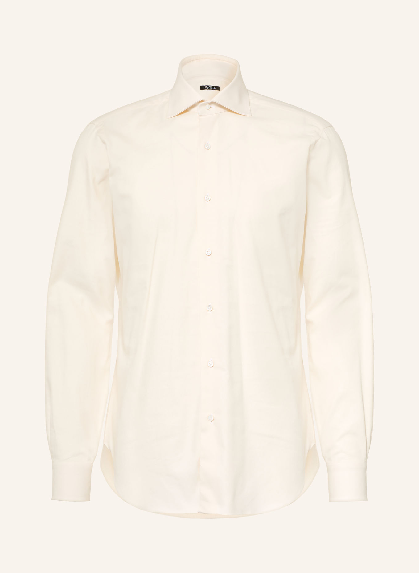 BARBA NAPOLI Flanellen overhemd, slim fit: WIT
