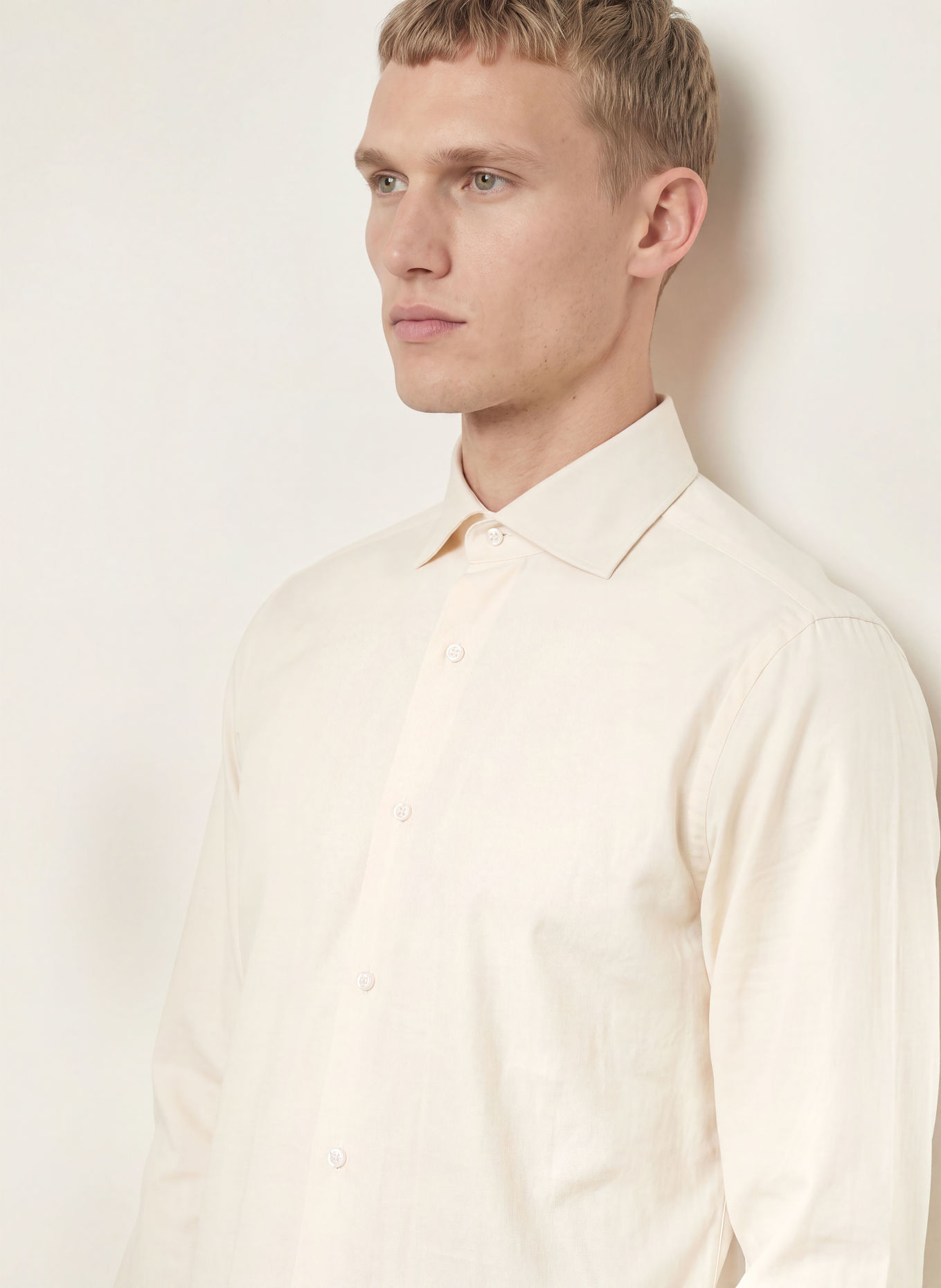 BARBA NAPOLI Flanellen overhemd, slim fit: WIT