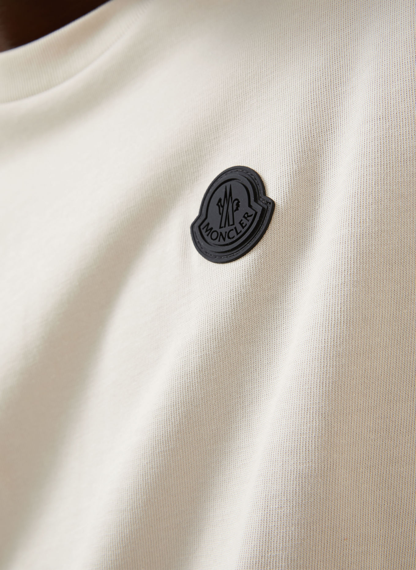 MONCLER Koszulka z długim rękawem: BEŻOWY / CZARNY