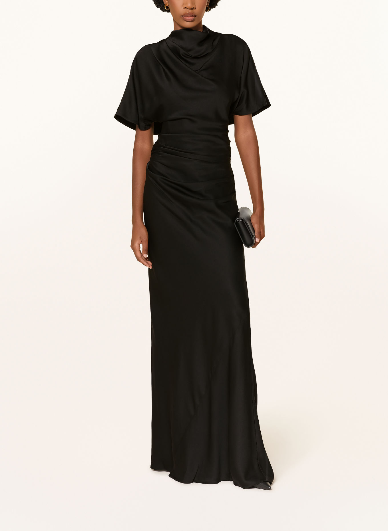 SIMKHAI ANNIBELIS evening dress with cutouts: BLACK