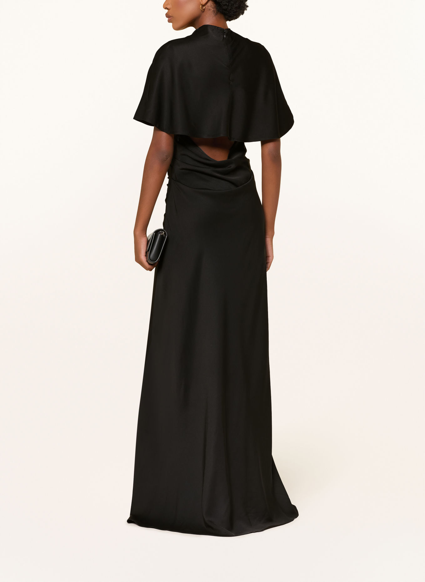 SIMKHAI ANNIBELIS evening dress with cutouts: BLACK