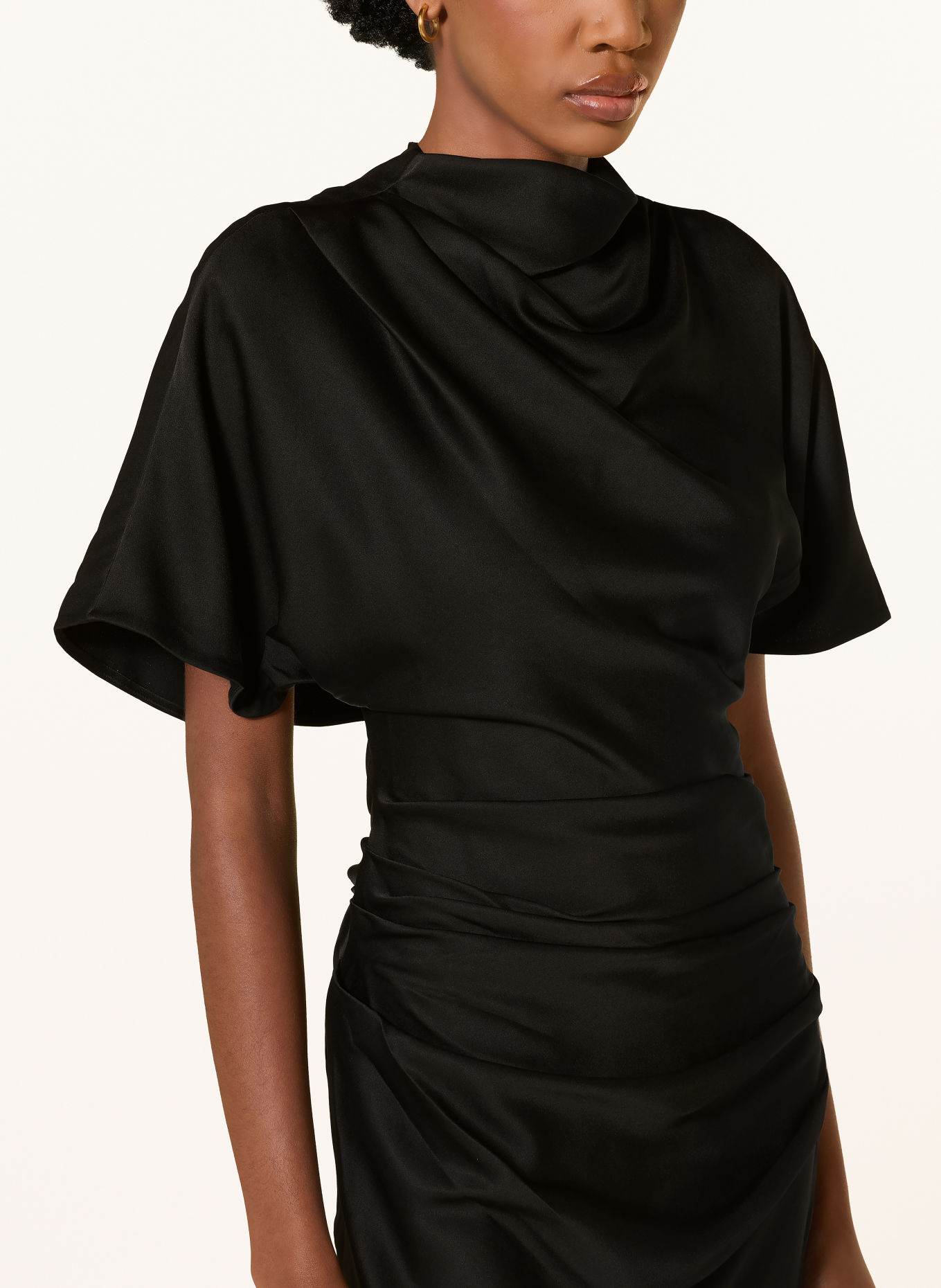 SIMKHAI ANNIBELIS evening dress with cutouts: BLACK