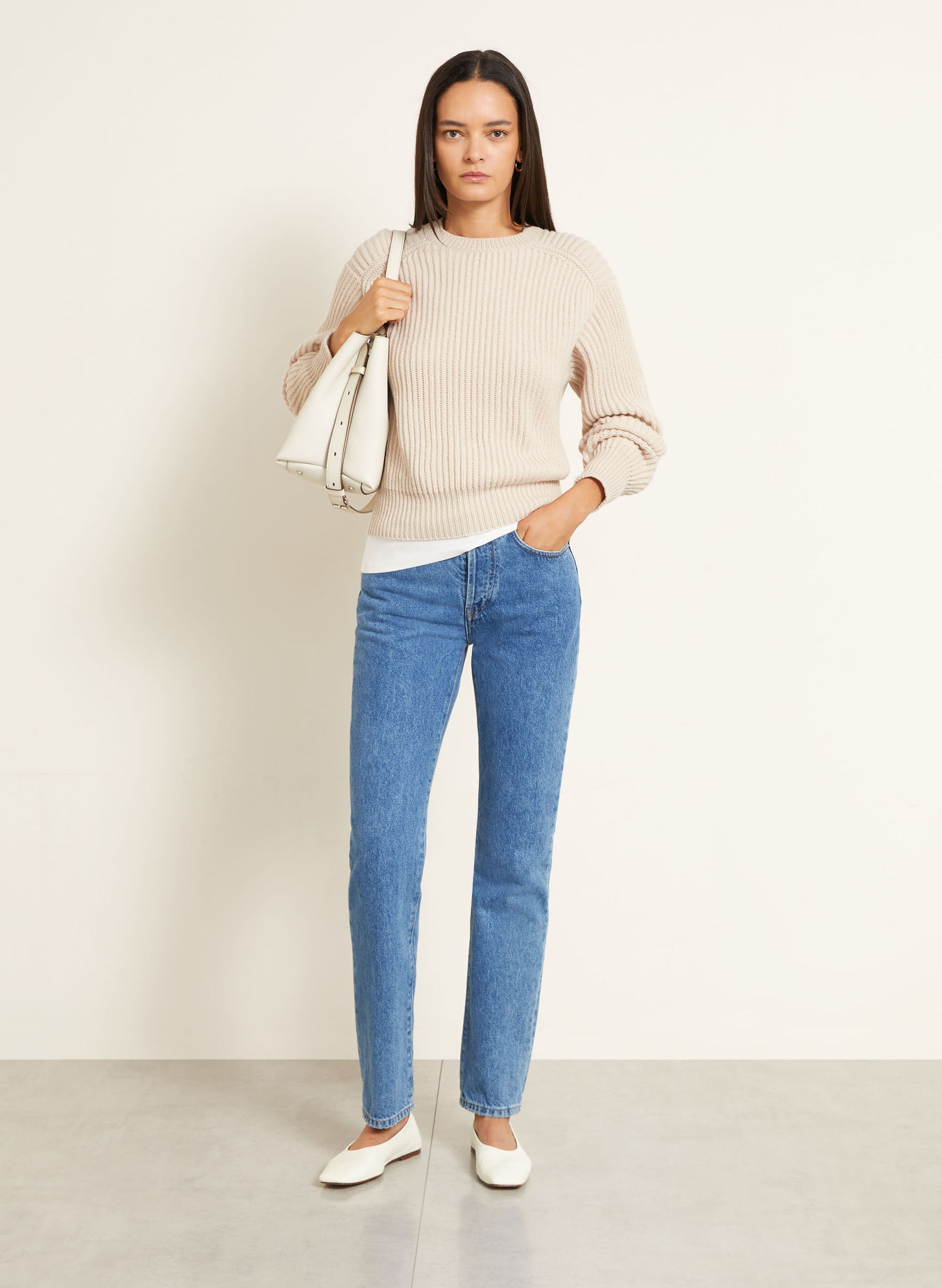 IRIS von ARNIM PADORA Cashmere Sweater: CREAM