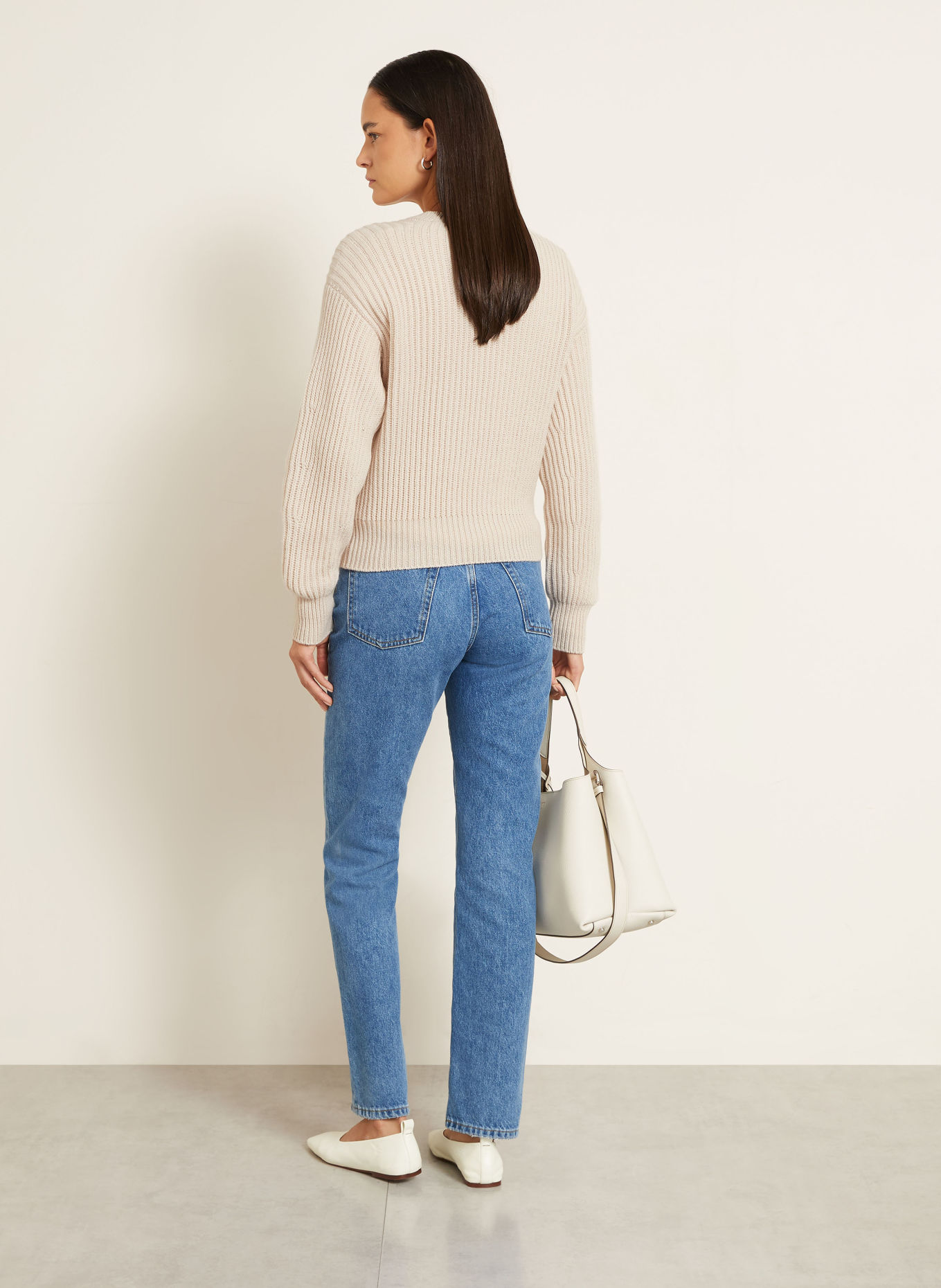 IRIS von ARNIM PADORA Cashmere Sweater: CREAM