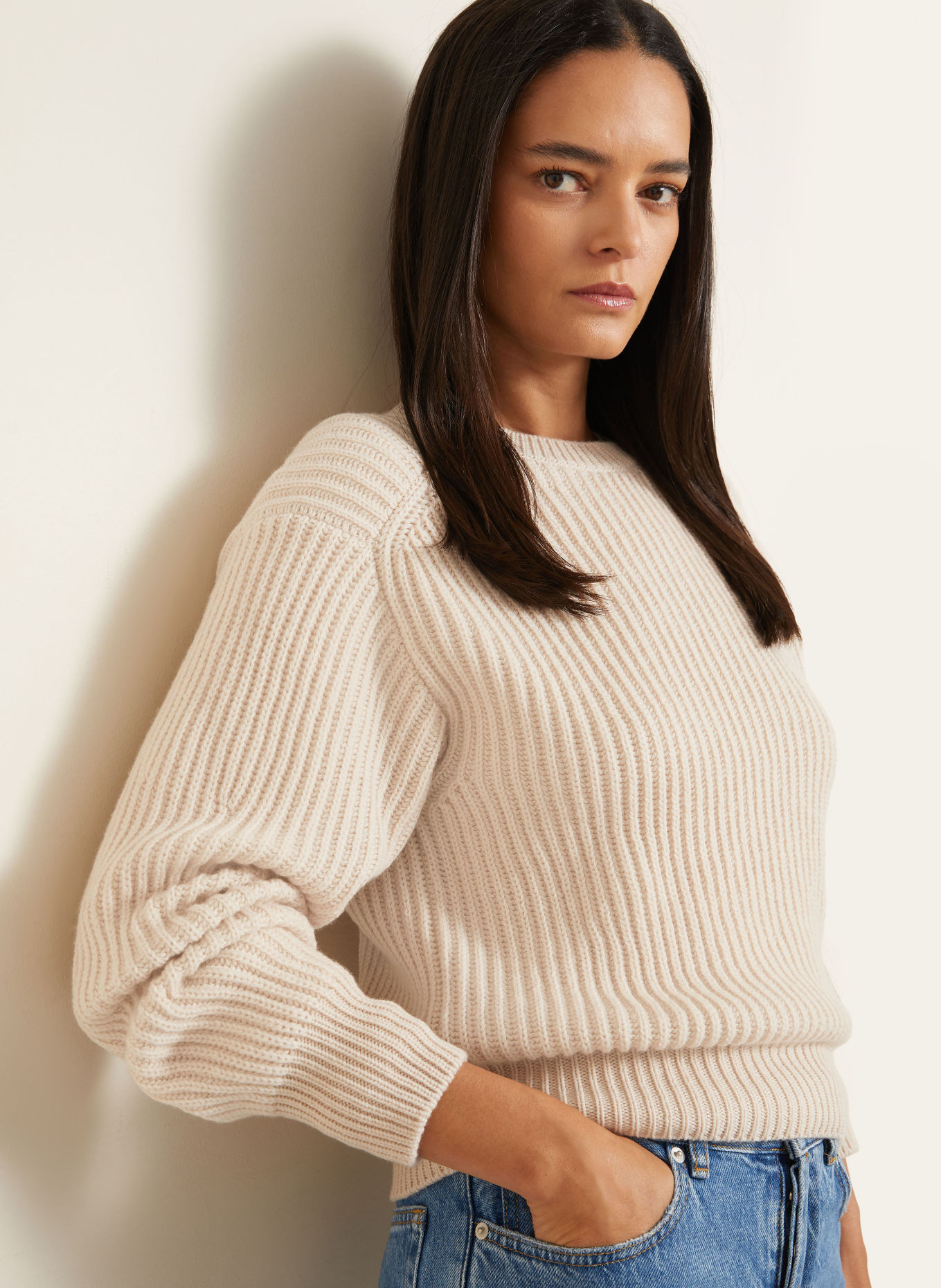 IRIS von ARNIM PADORA Cashmere Sweater: CREAM