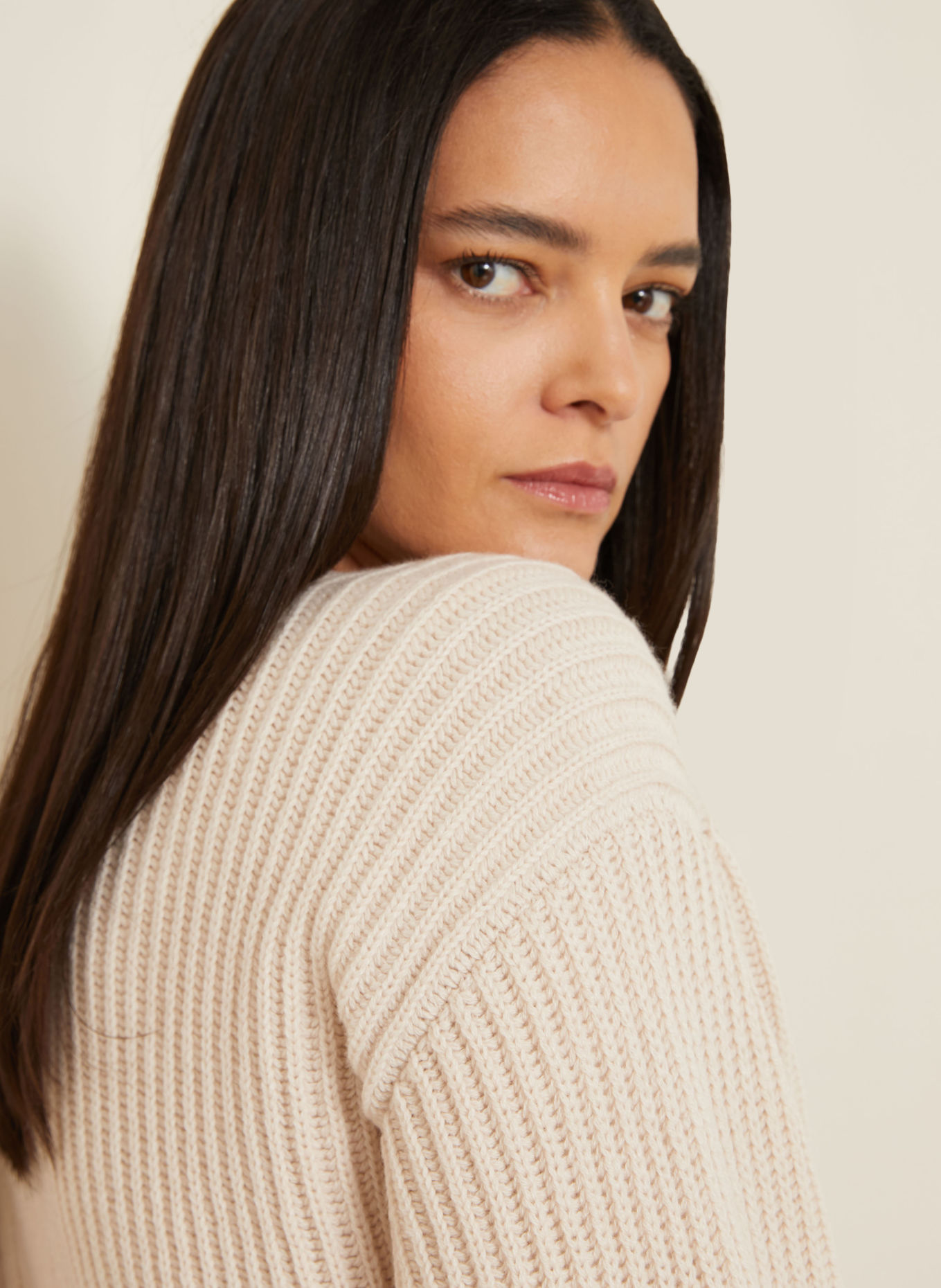 IRIS von ARNIM PADORA Cashmere Sweater: CREAM