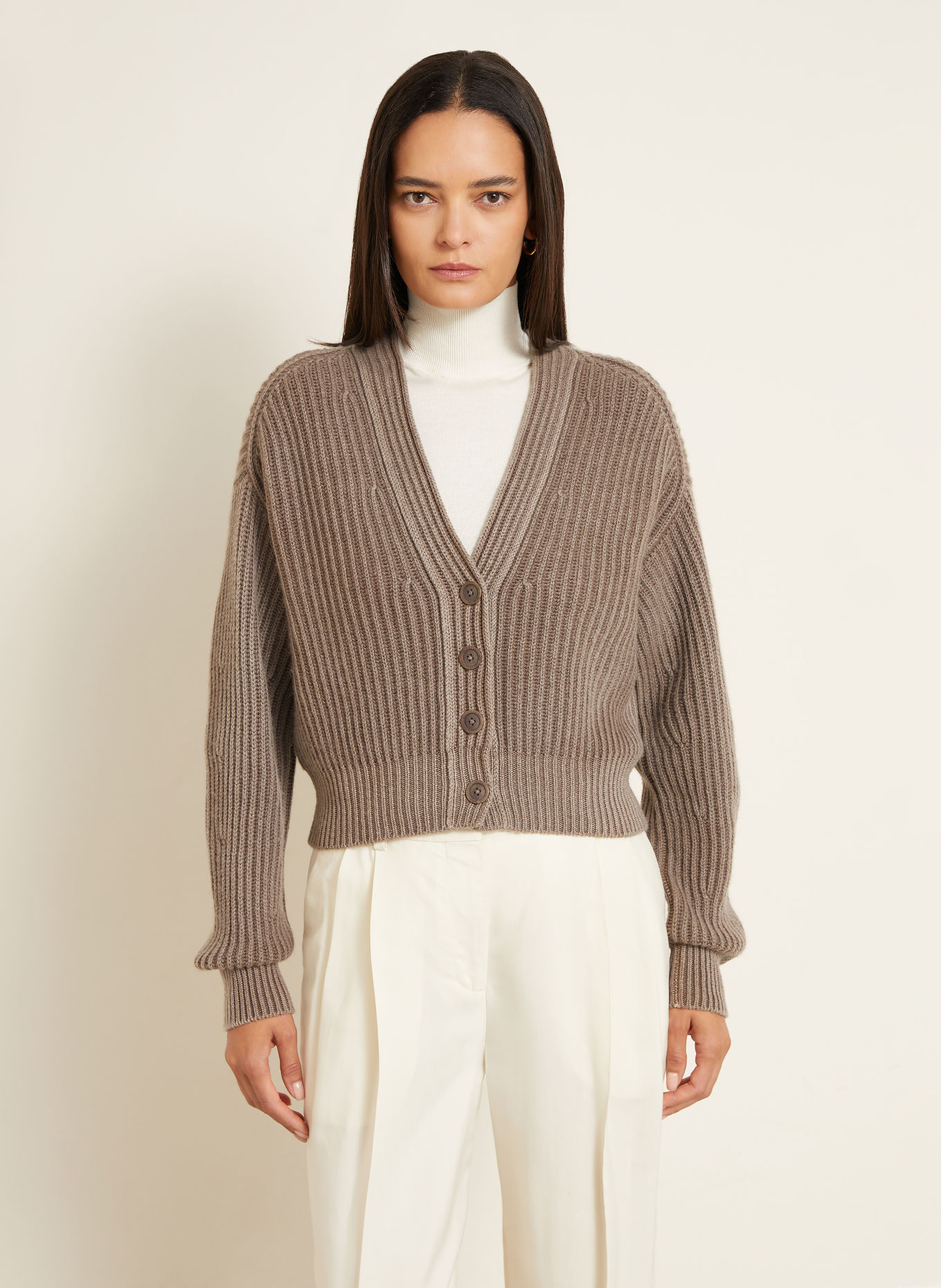 IRIS von ARNIM PALORA Cashmere Cardigan: TAUPE