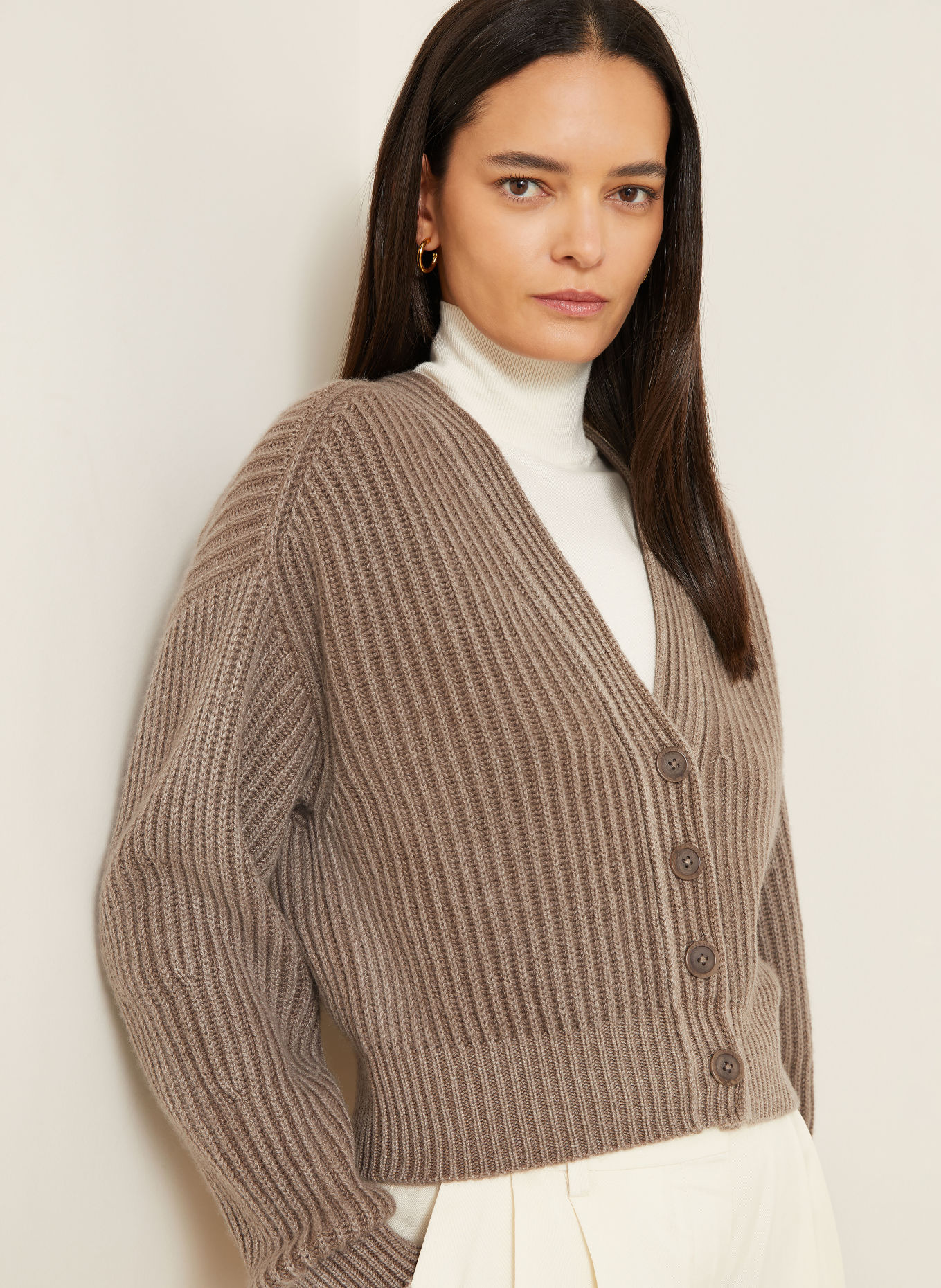 IRIS von ARNIM PALORA Cashmere Cardigan: TAUPE