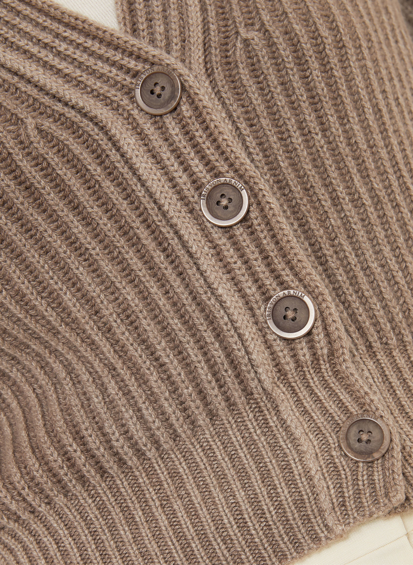 IRIS von ARNIM PALORA Cashmere Cardigan: TAUPE