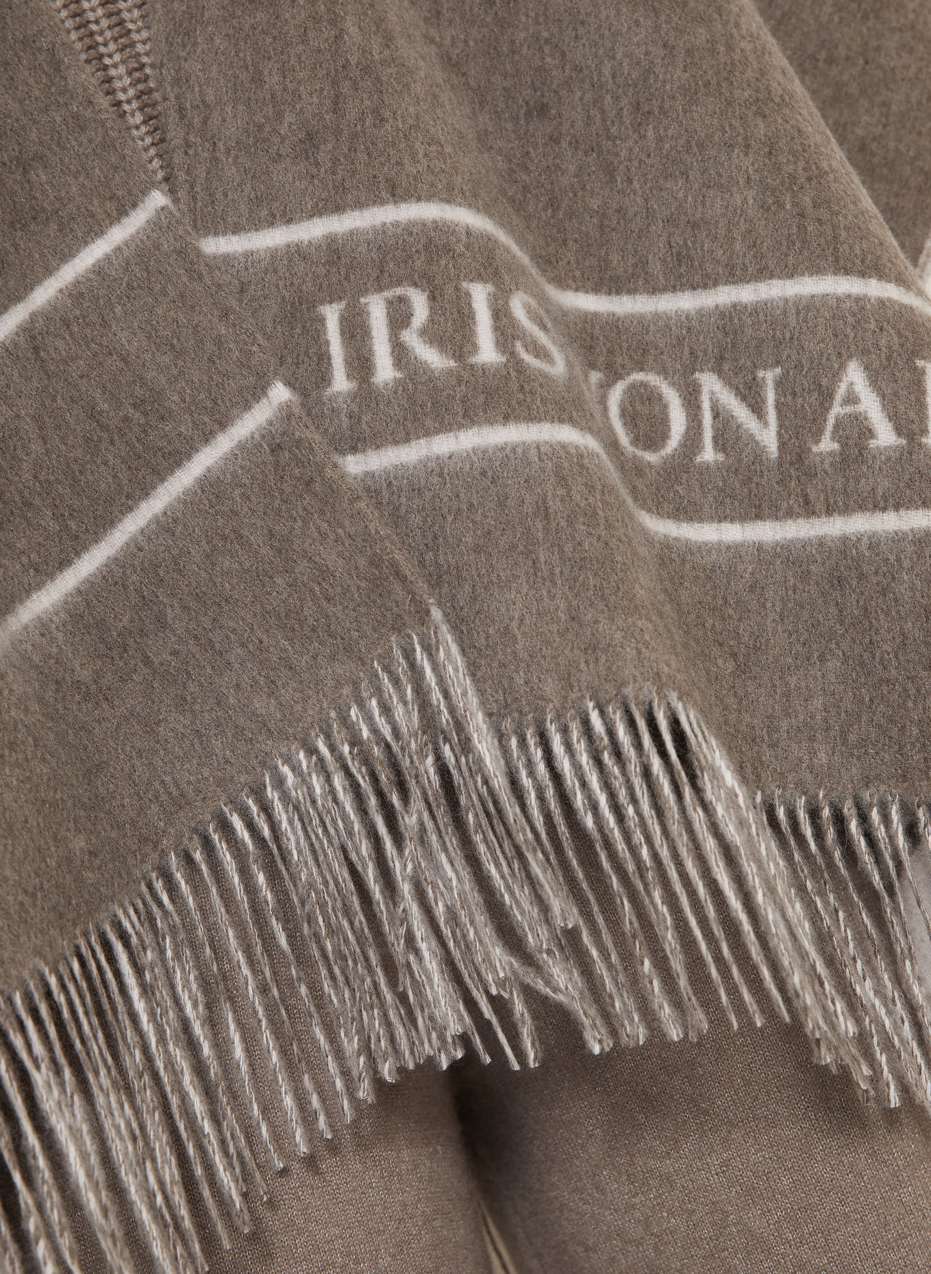 IRIS von ARNIM LUNEA Cashmere Cape: TAUPE / CREAM