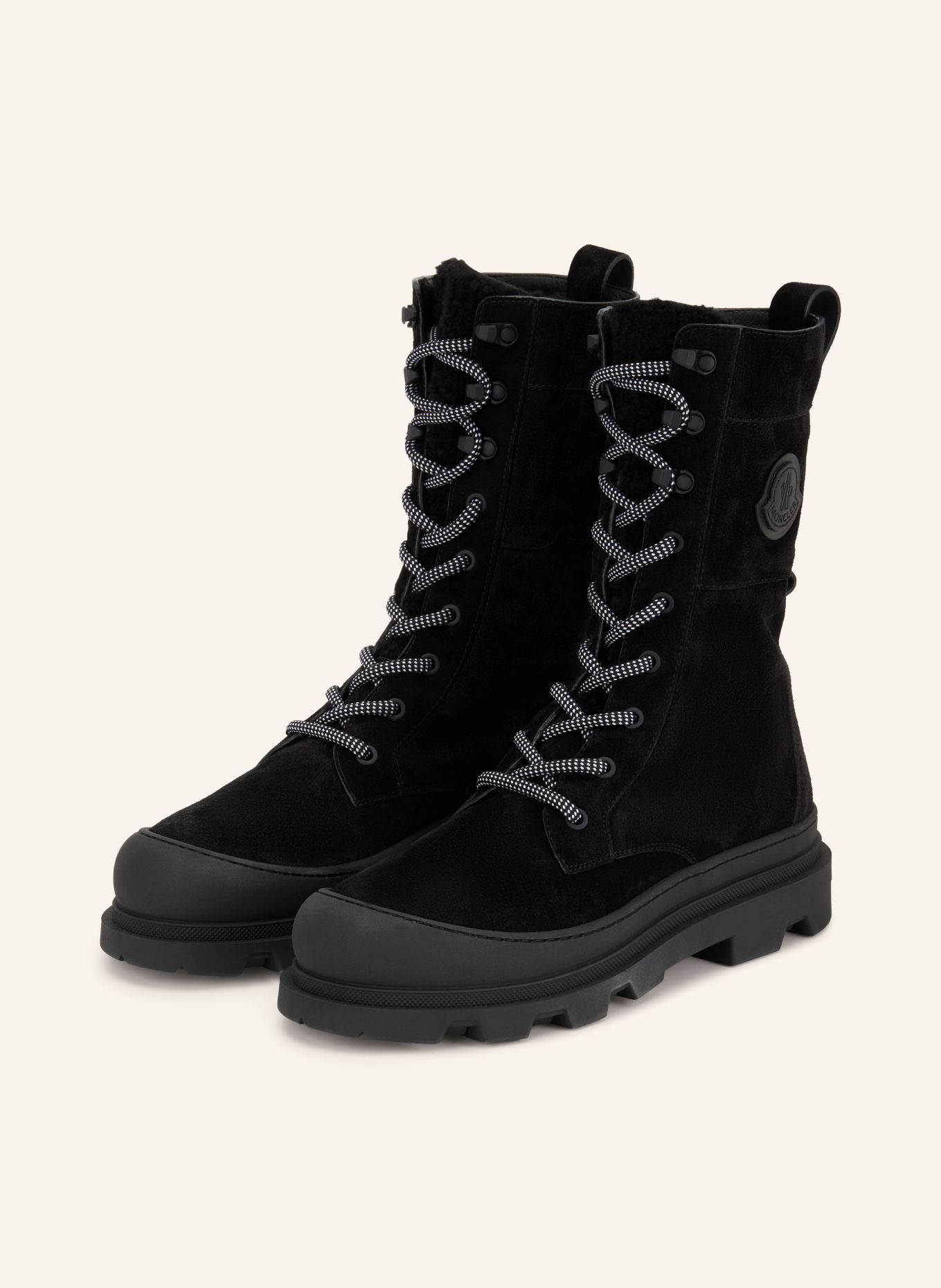 MONCLER Botki sznurowane VERA: CZARNY