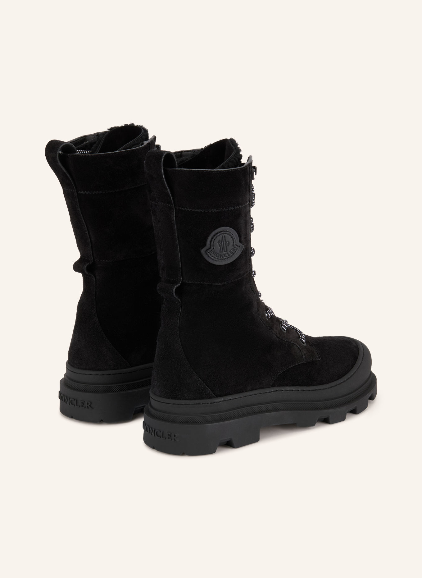MONCLER Botki sznurowane VERA: CZARNY