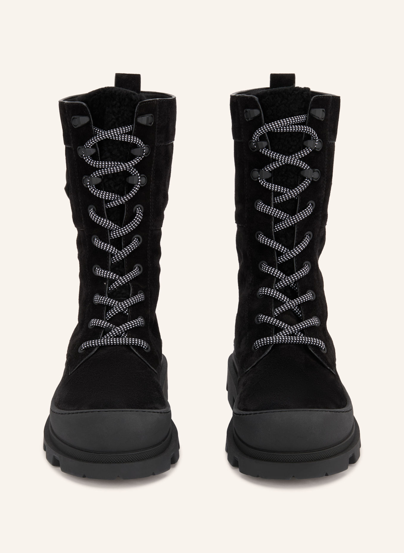 MONCLER Botki sznurowane VERA: CZARNY