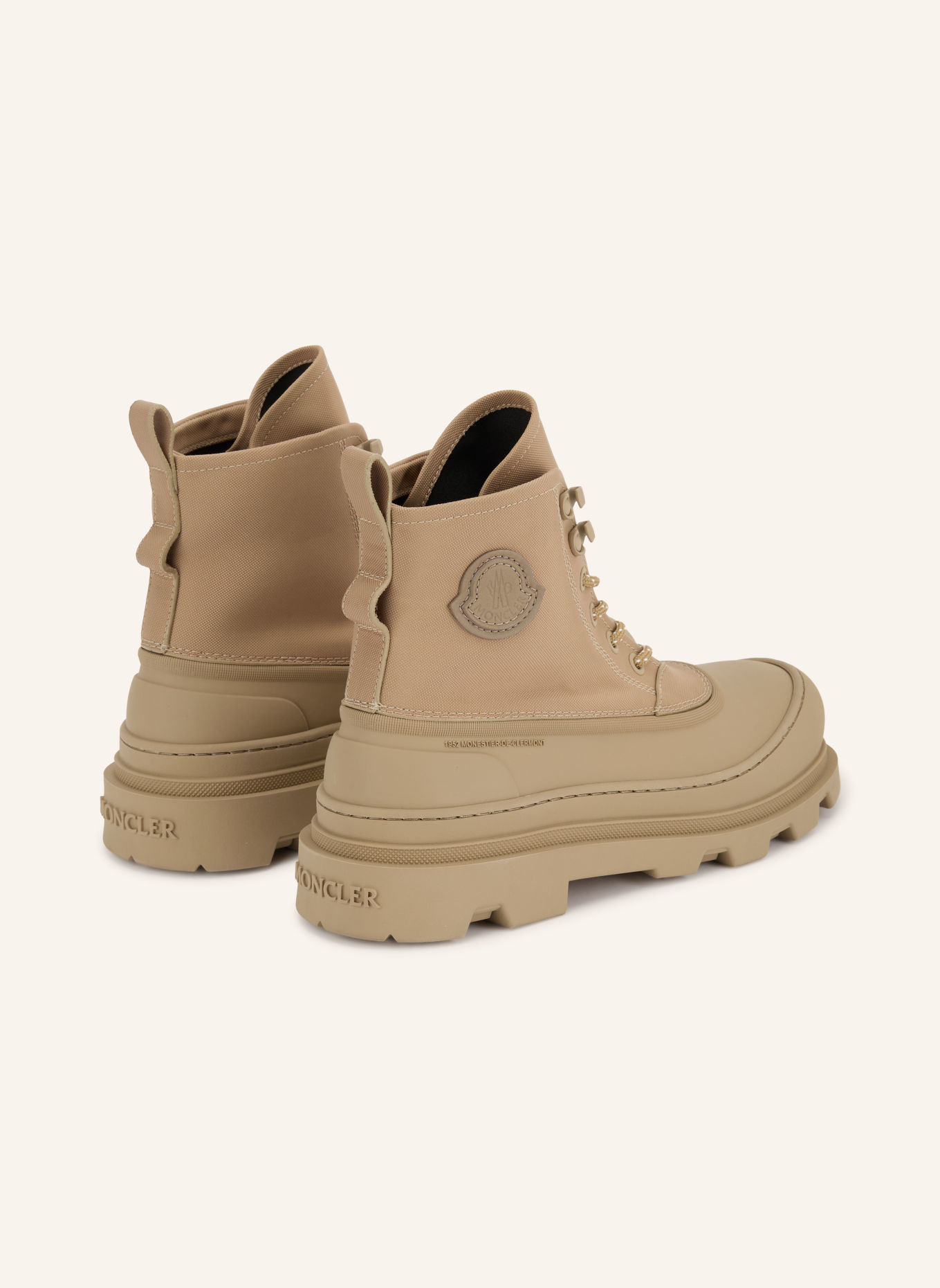 MONCLER Botki sznurowane VERA: BEŻOWY