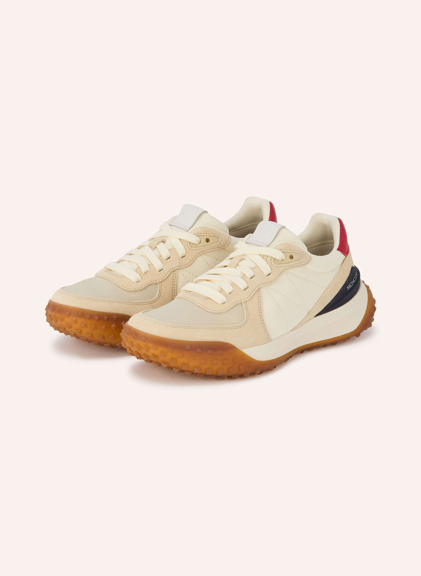 MONCLER CITY TREK Sneakers: CREAM / RED / BLACK