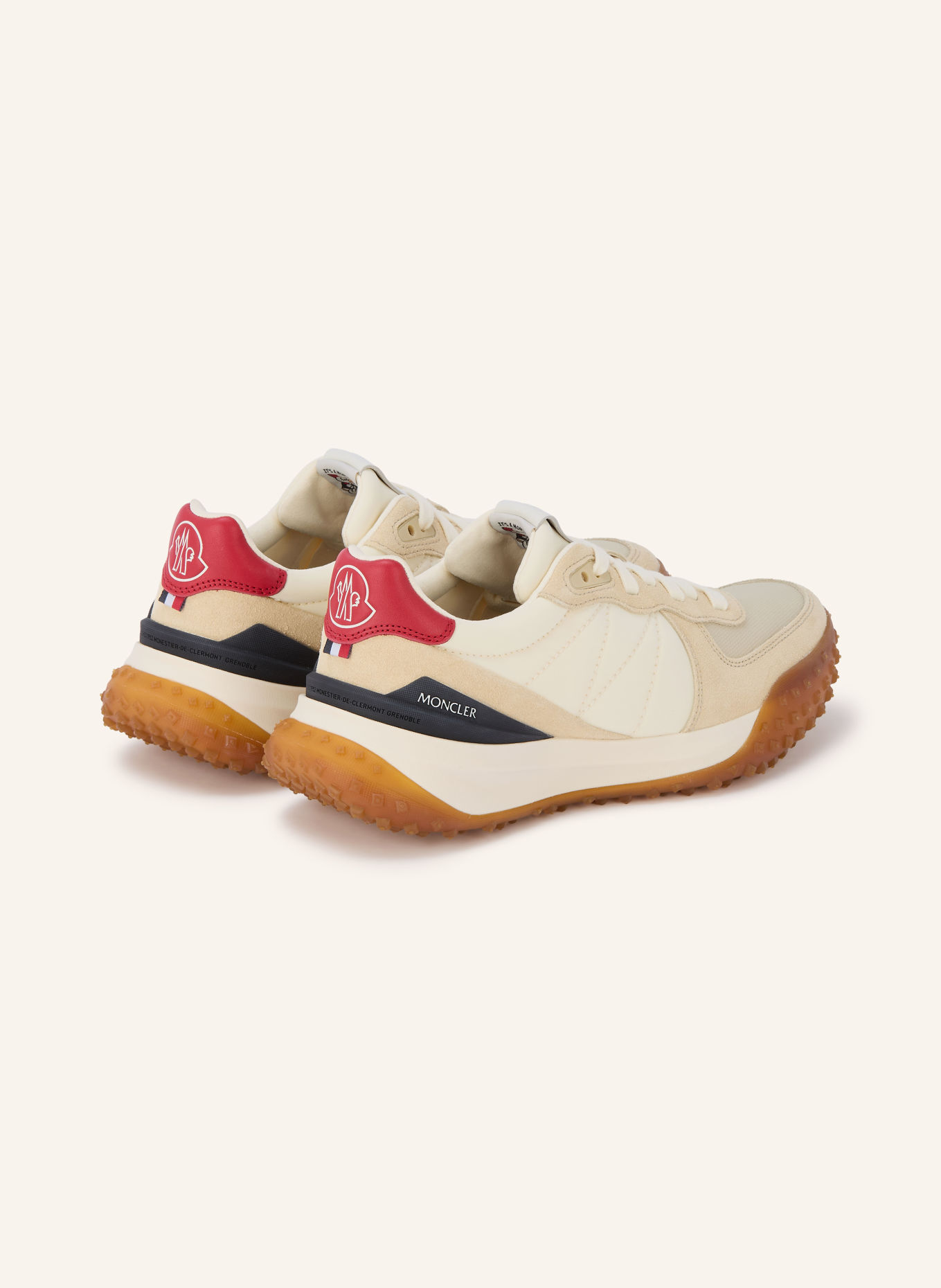 MONCLER CITY TREK Sneakers: CREAM / RED / BLACK