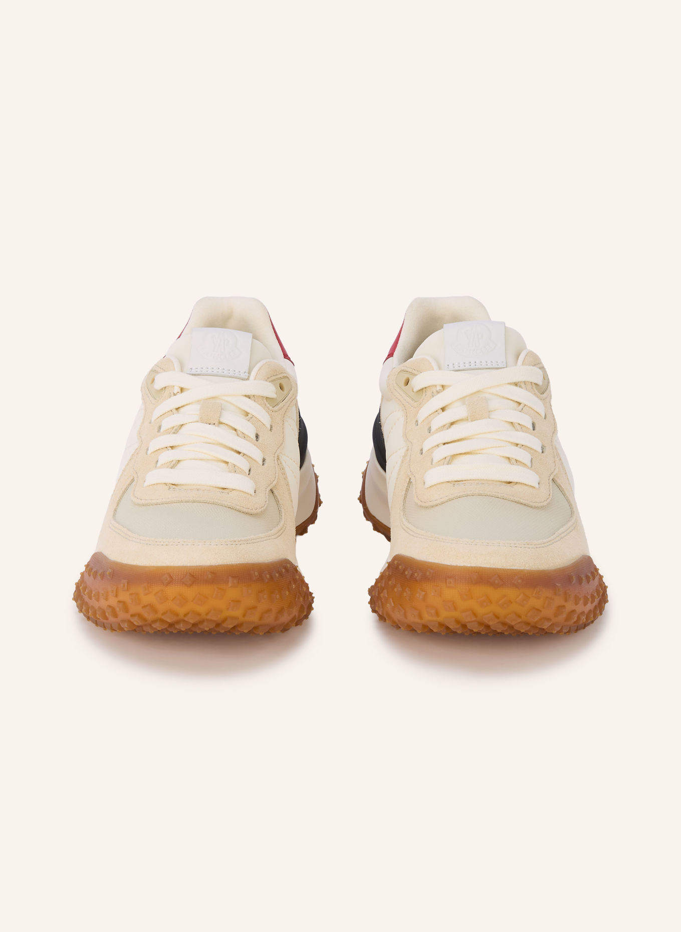 MONCLER CITY TREK Sneakers: CREAM / RED / BLACK