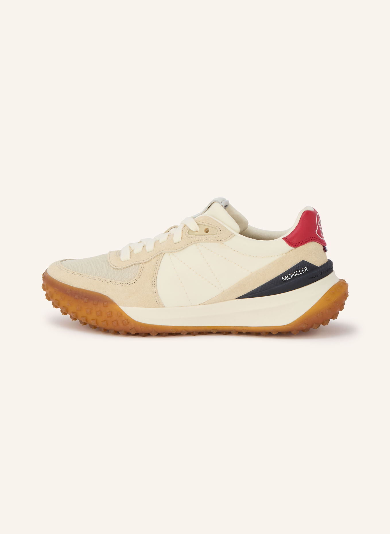 MONCLER CITY TREK Sneakers: CREAM / RED / BLACK