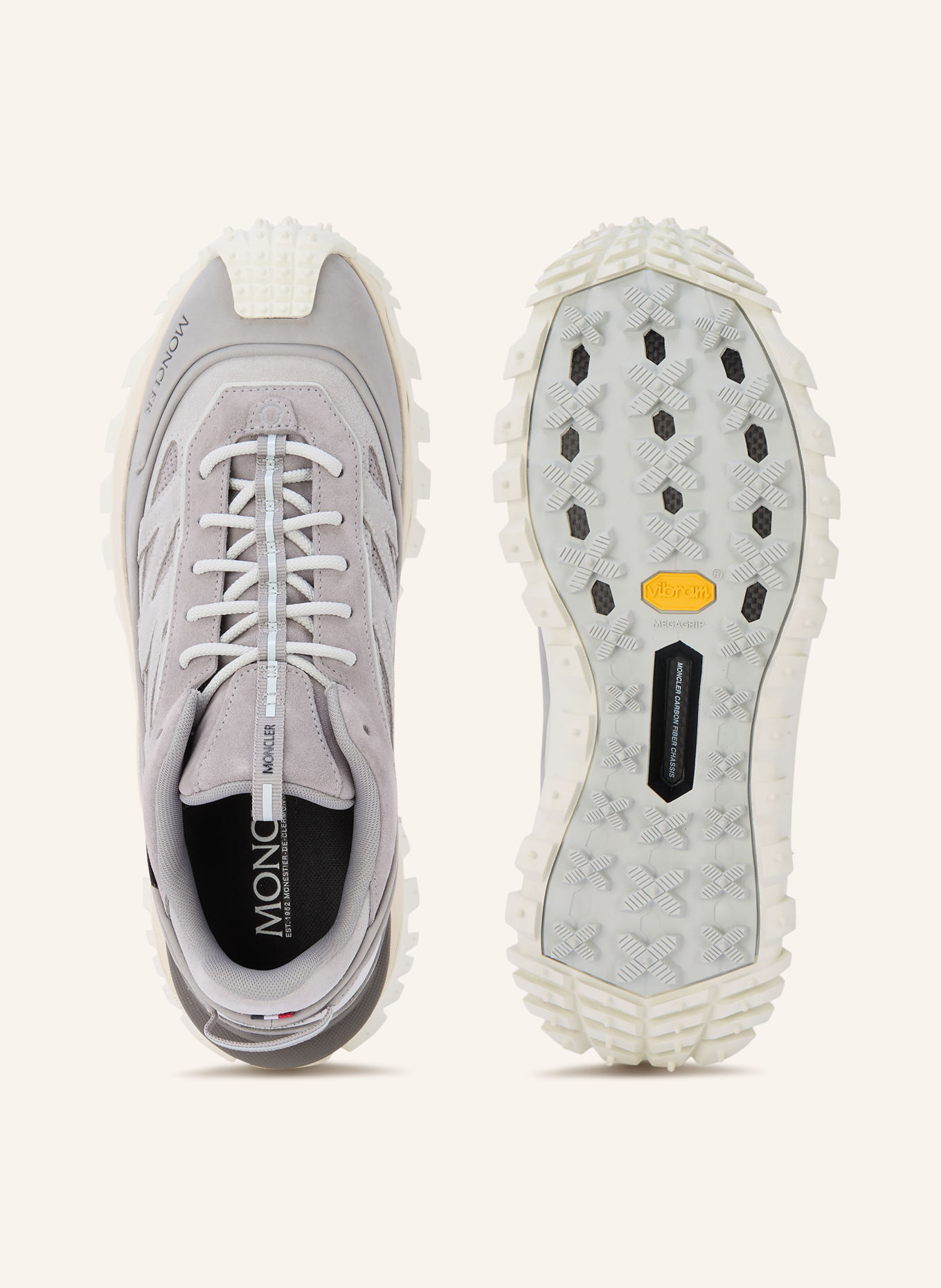 MONCLER Sneakersy TRAILGRIP: SZARY / SZAROBRĄZOWY