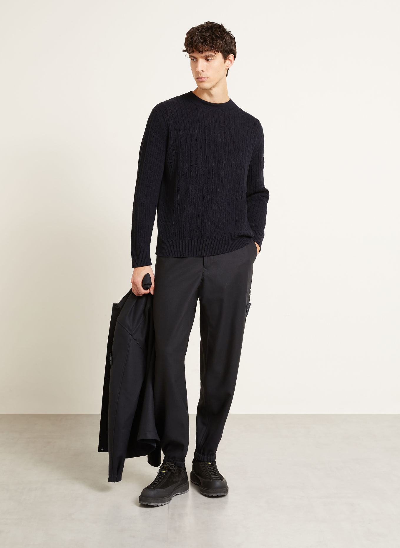 STONE ISLAND Pull GHOST: BLEU FONCÉ