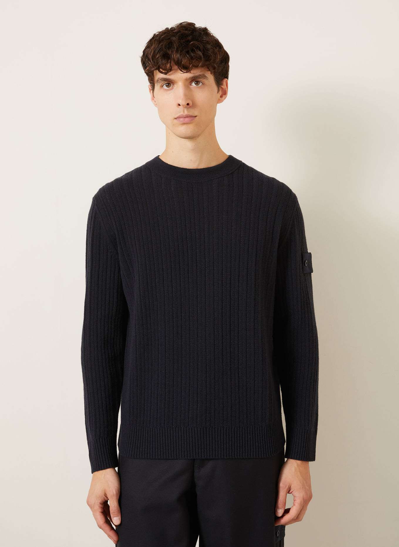 STONE ISLAND Pull GHOST: BLEU FONCÉ