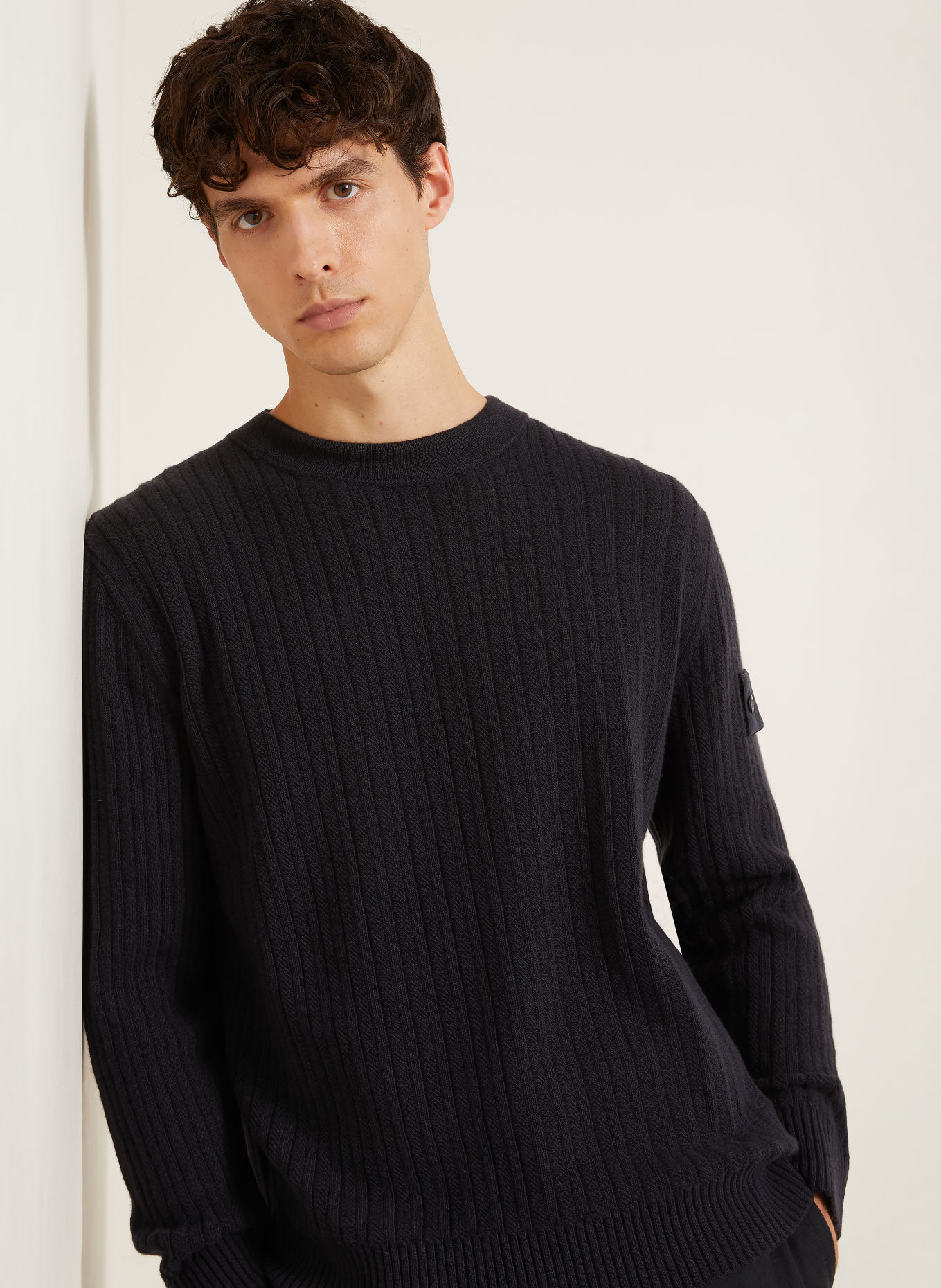 STONE ISLAND Pull GHOST: BLEU FONCÉ