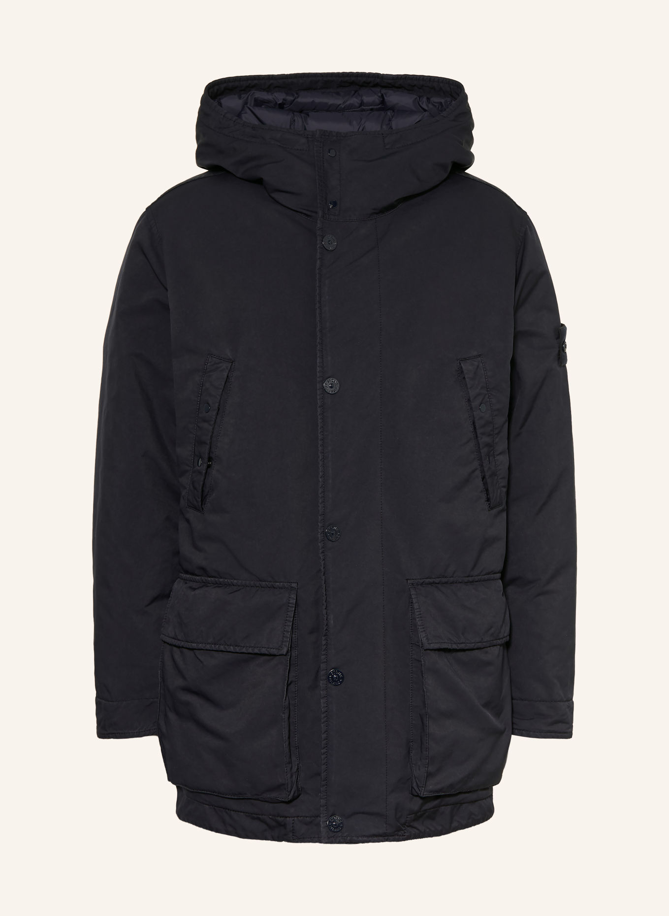 STONE ISLAND Donsparka GHOST: DONKERBLAUW