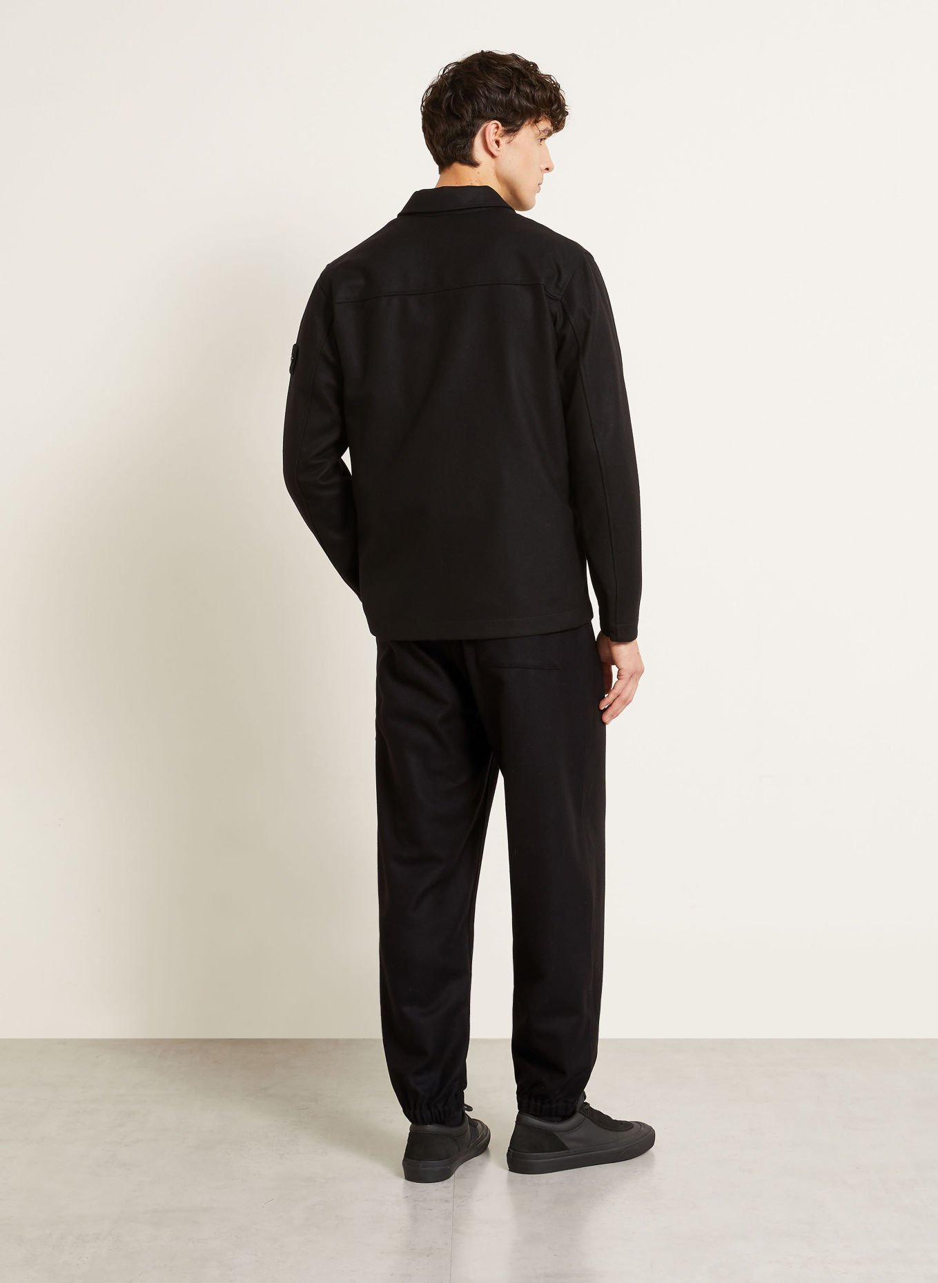 STONE ISLAND Flanellhose GHOST im Jogging-Stil Extra Slim Fit: SCHWARZ