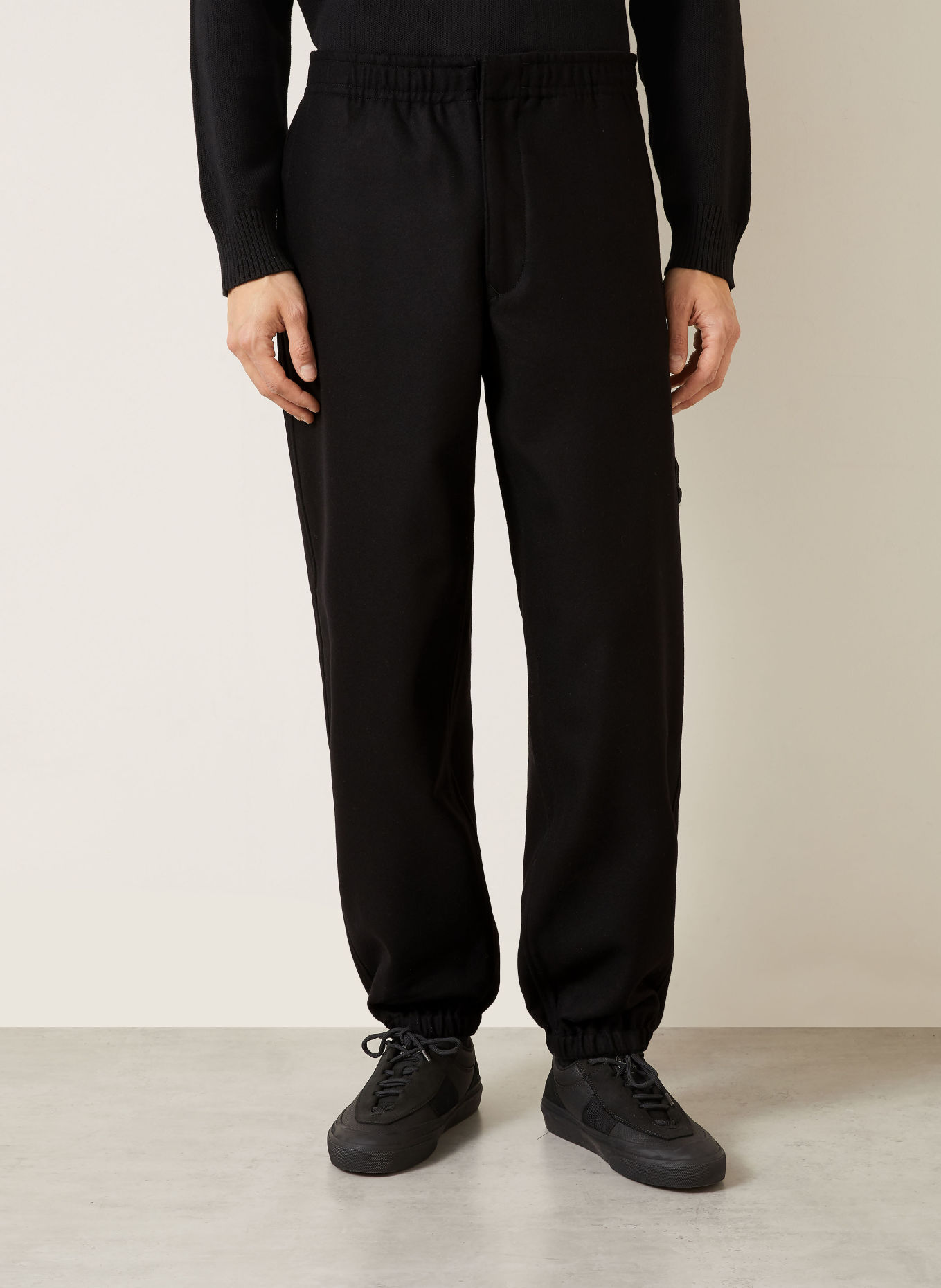 STONE ISLAND Flanellhose GHOST im Jogging-Stil Extra Slim Fit: SCHWARZ