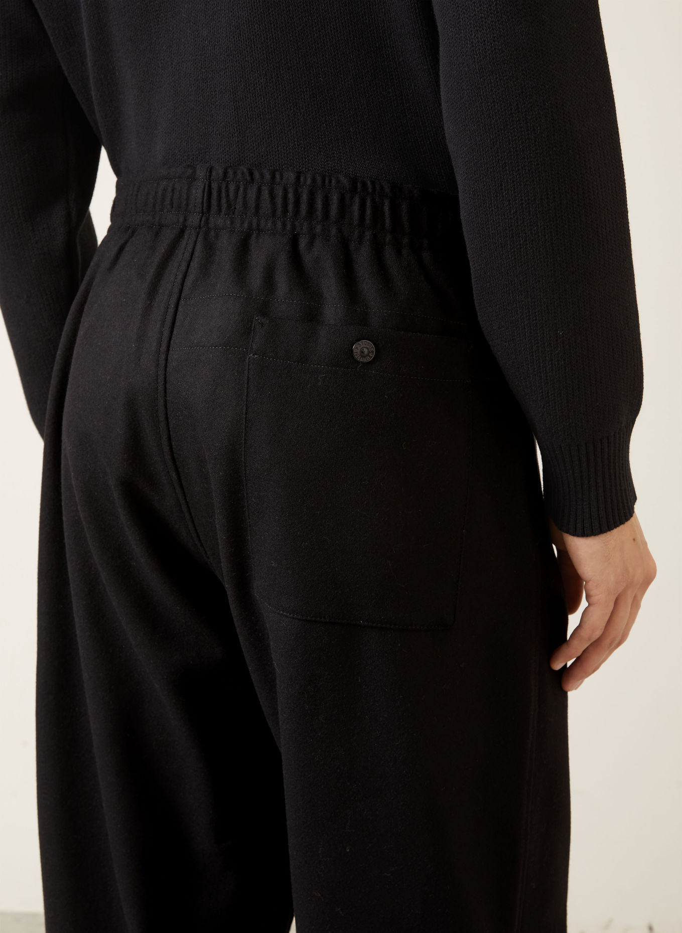 STONE ISLAND Flanellhose GHOST im Jogging-Stil Extra Slim Fit: SCHWARZ