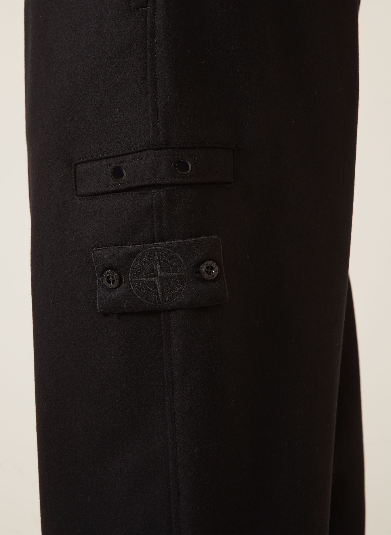 STONE ISLAND Flanellhose GHOST im Jogging-Stil Extra Slim Fit: SCHWARZ