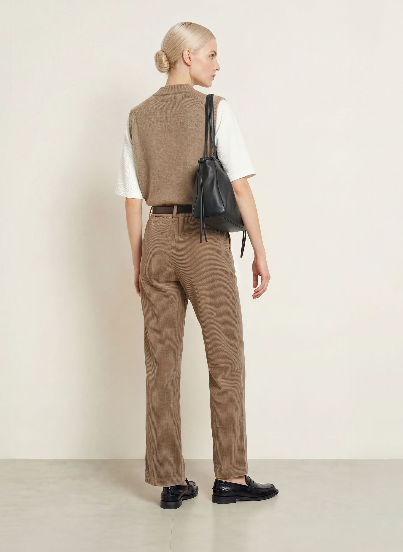 OPUS PANTS Corduroy pants MUCIA BASE: TAUPE
