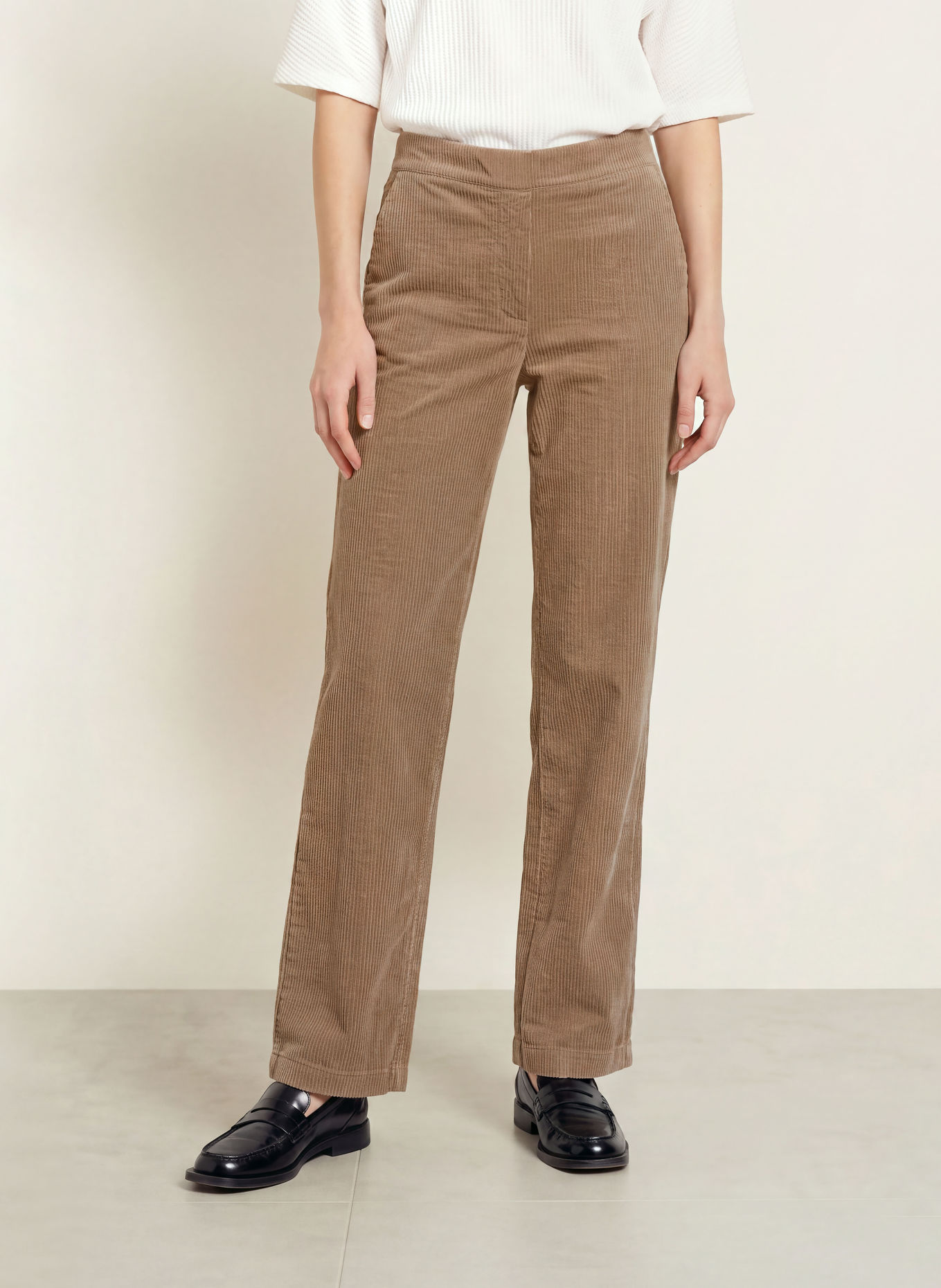 OPUS PANTS Corduroy pants MUCIA BASE: TAUPE