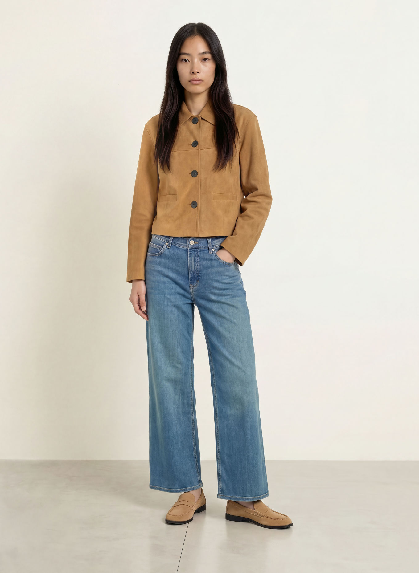 OPUS PANTS Wide leg jeans MENI STAR: 70420 dark blue