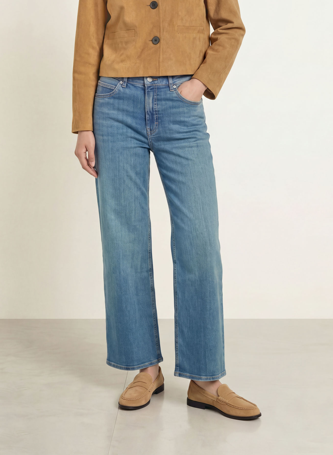 OPUS PANTS Wide leg jeans MENI STAR: 70420 dark blue