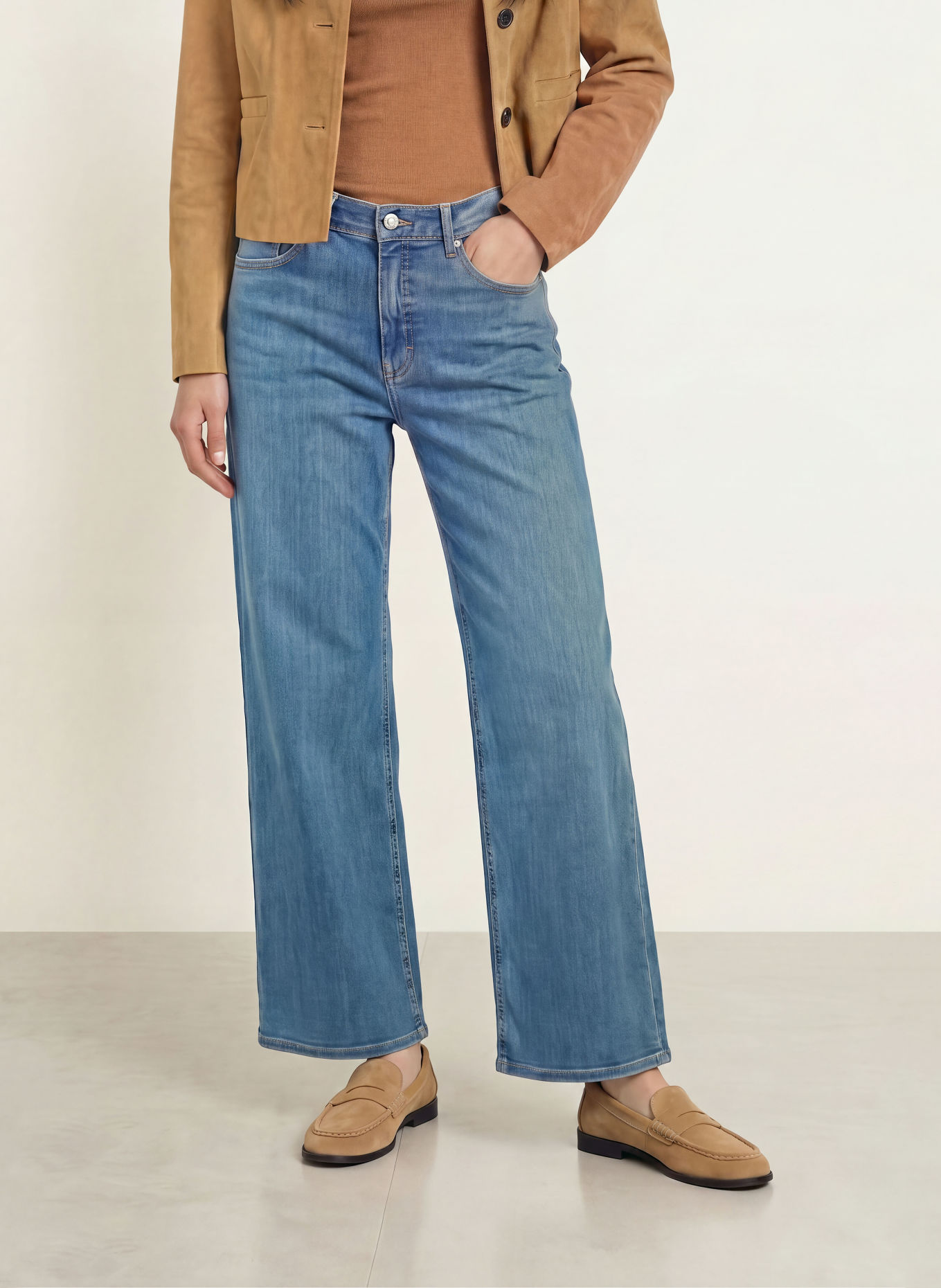 OPUS PANTS Wide leg jeans MENI STAR: 70420 dark blue