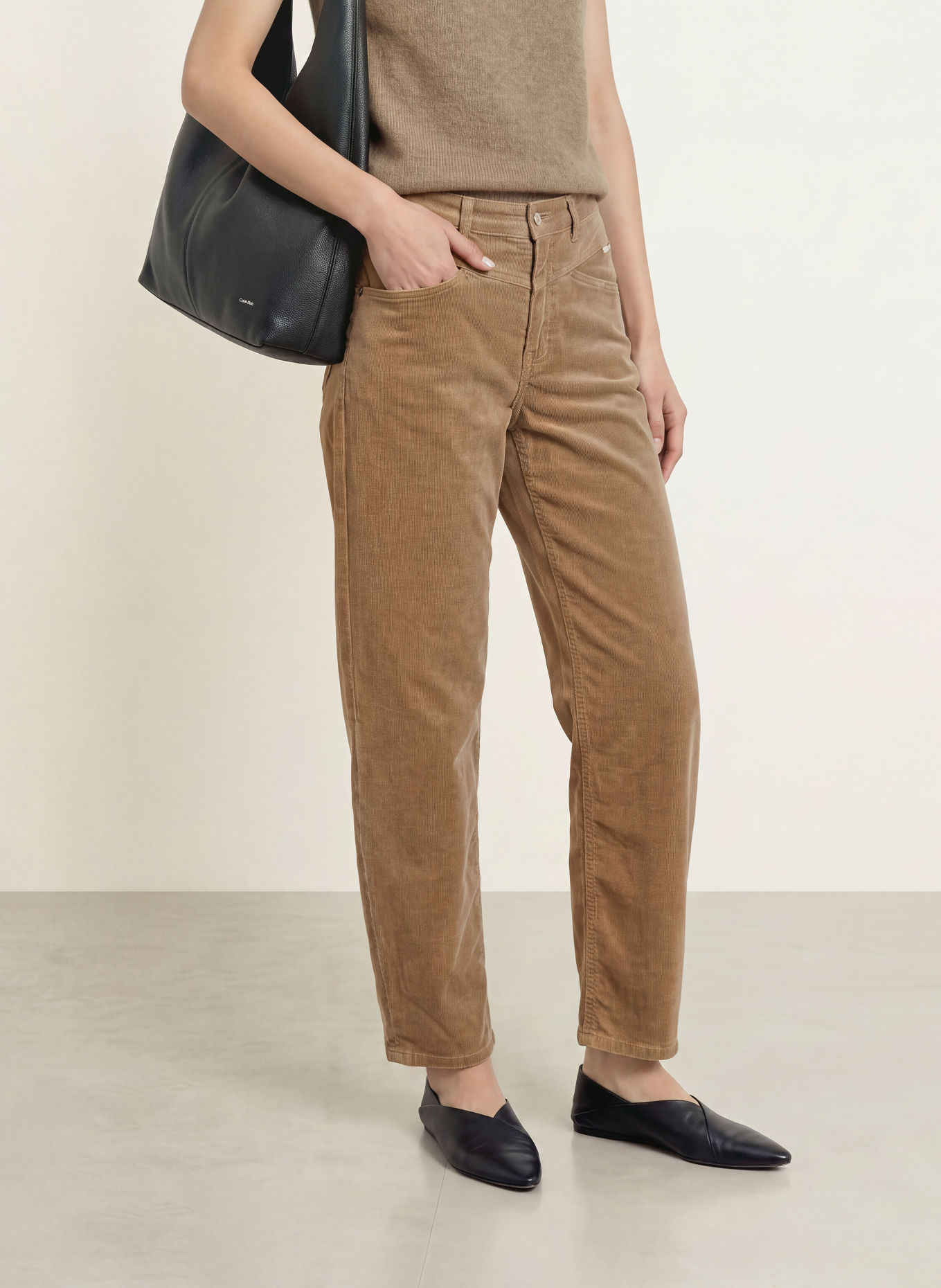OPUS PANTS Cordhose MARI COSMO: BEIGE