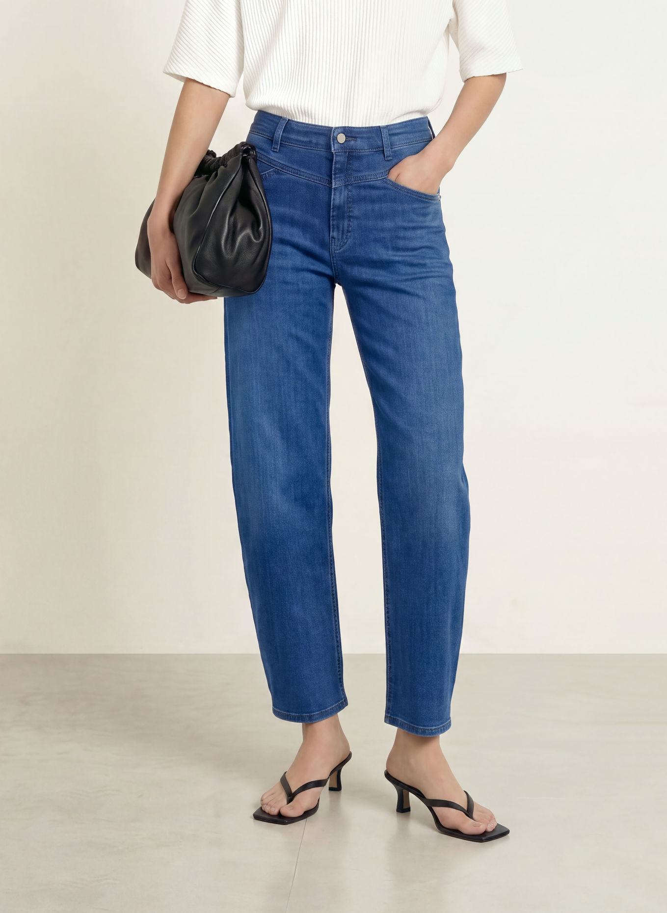 OPUS PANTS Barrel Jeans MARI COSMO: 70410 mid blue