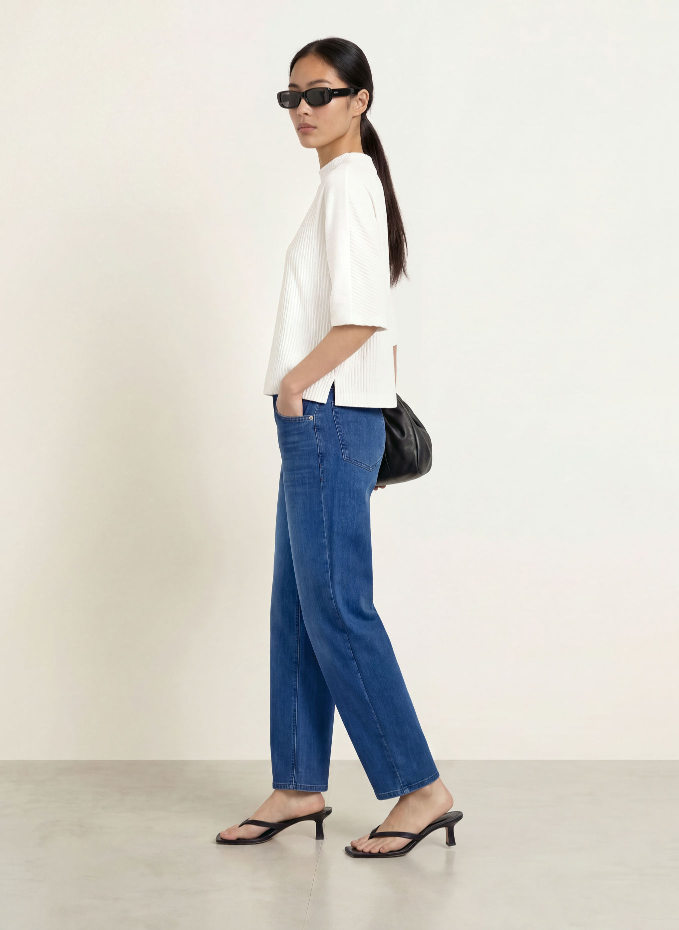 OPUS PANTS Barrel Jeans MARI COSMO: 70410 mid blue